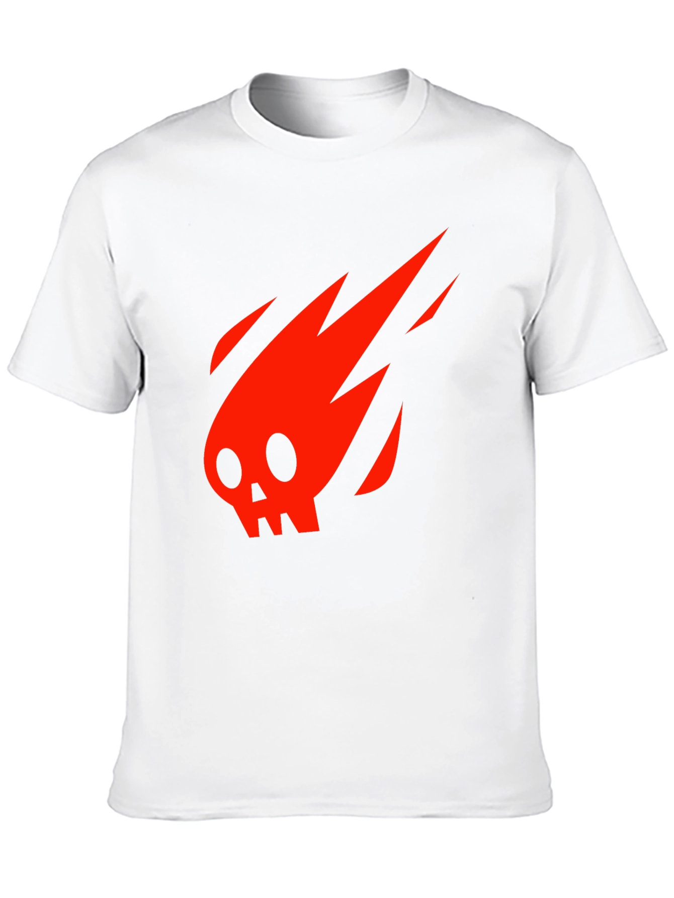 Black Fiery Skull Graphic Tee - Black Cotton Casual Shirt view 10