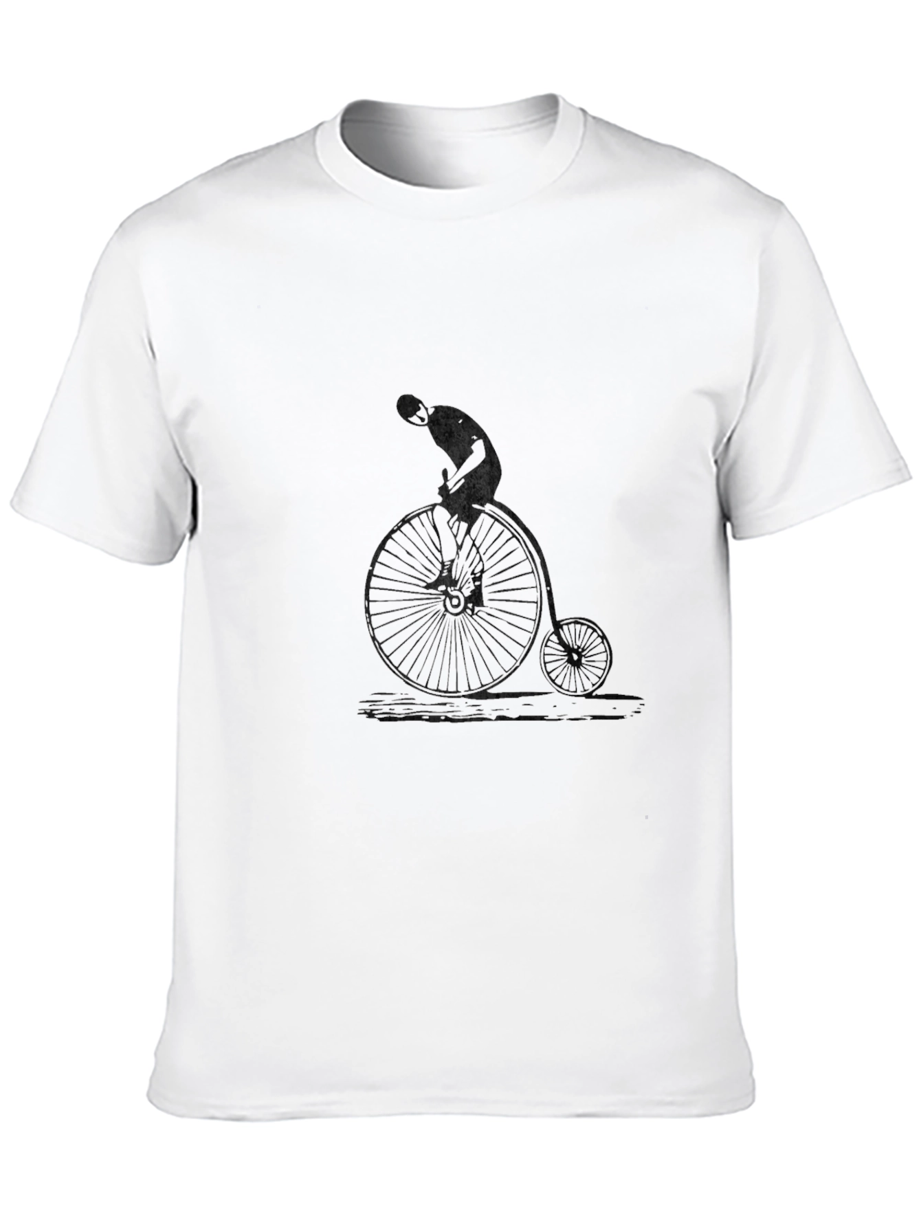 Black Vintage Bicycle Graphic Black T-Shirt view 10
