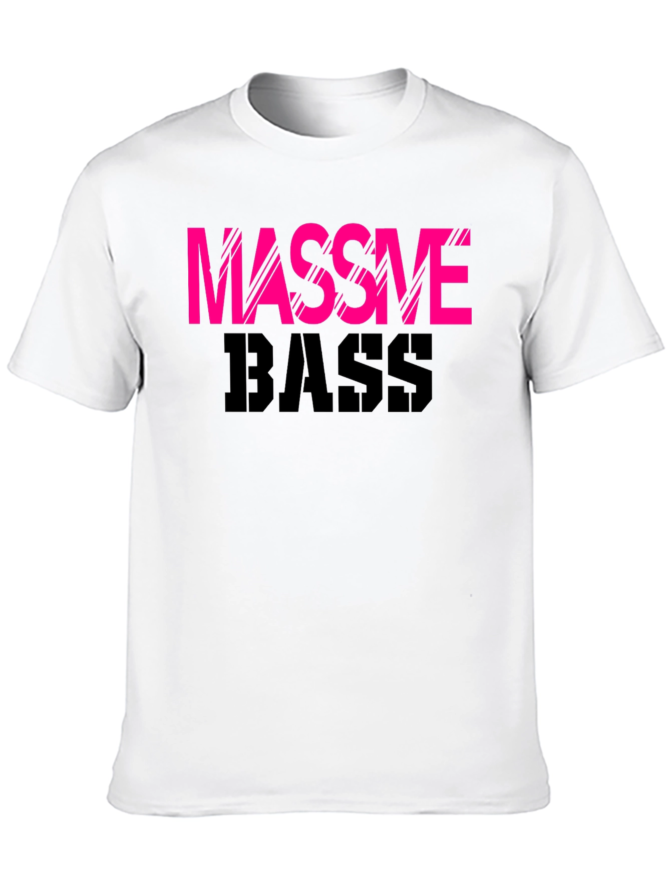 Black Massive Bass Graphic Tee - Black Cotton T-Shirt view 10