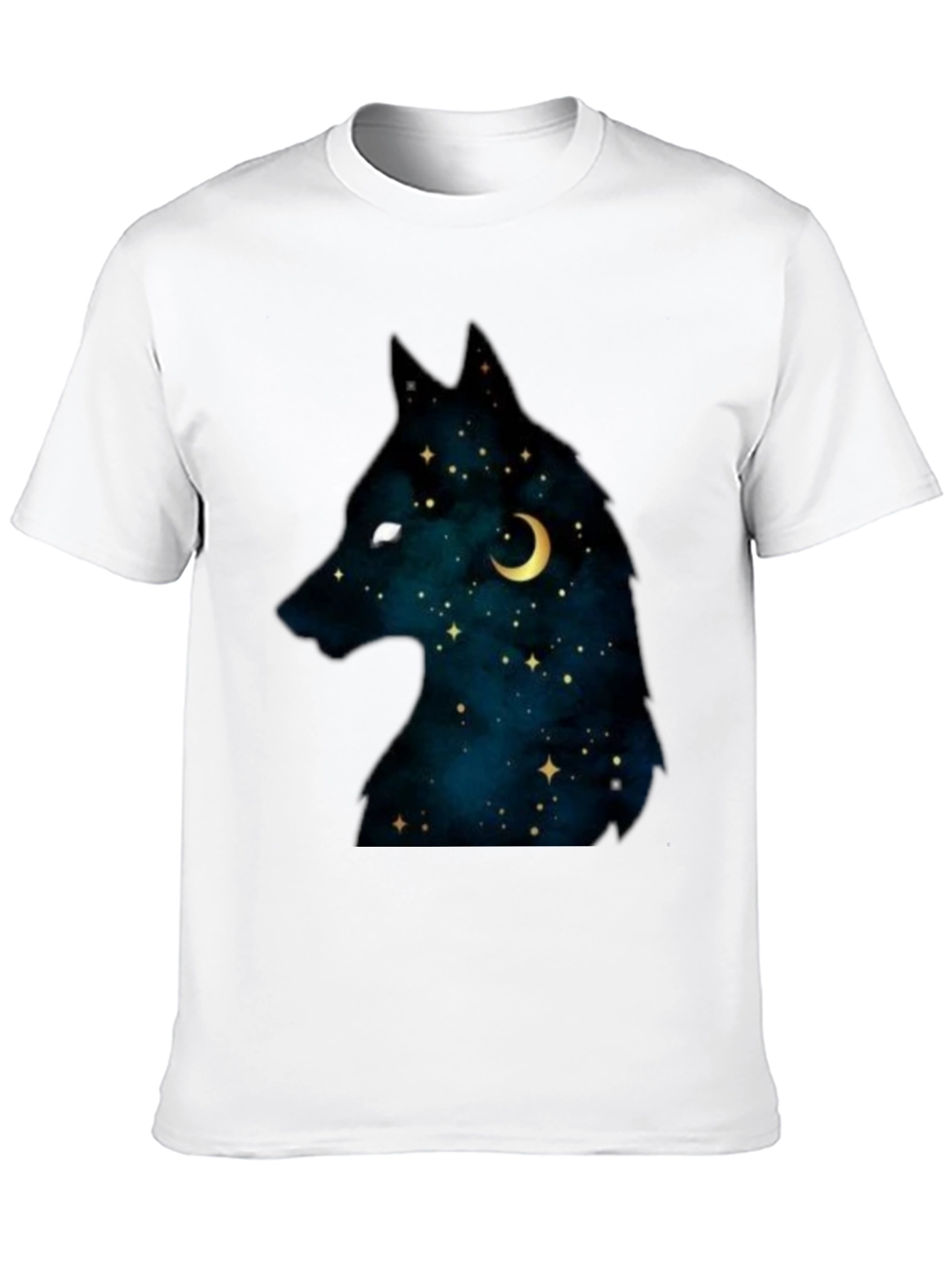 Black Celestial Wolf Graphic Tee - Black view 10
