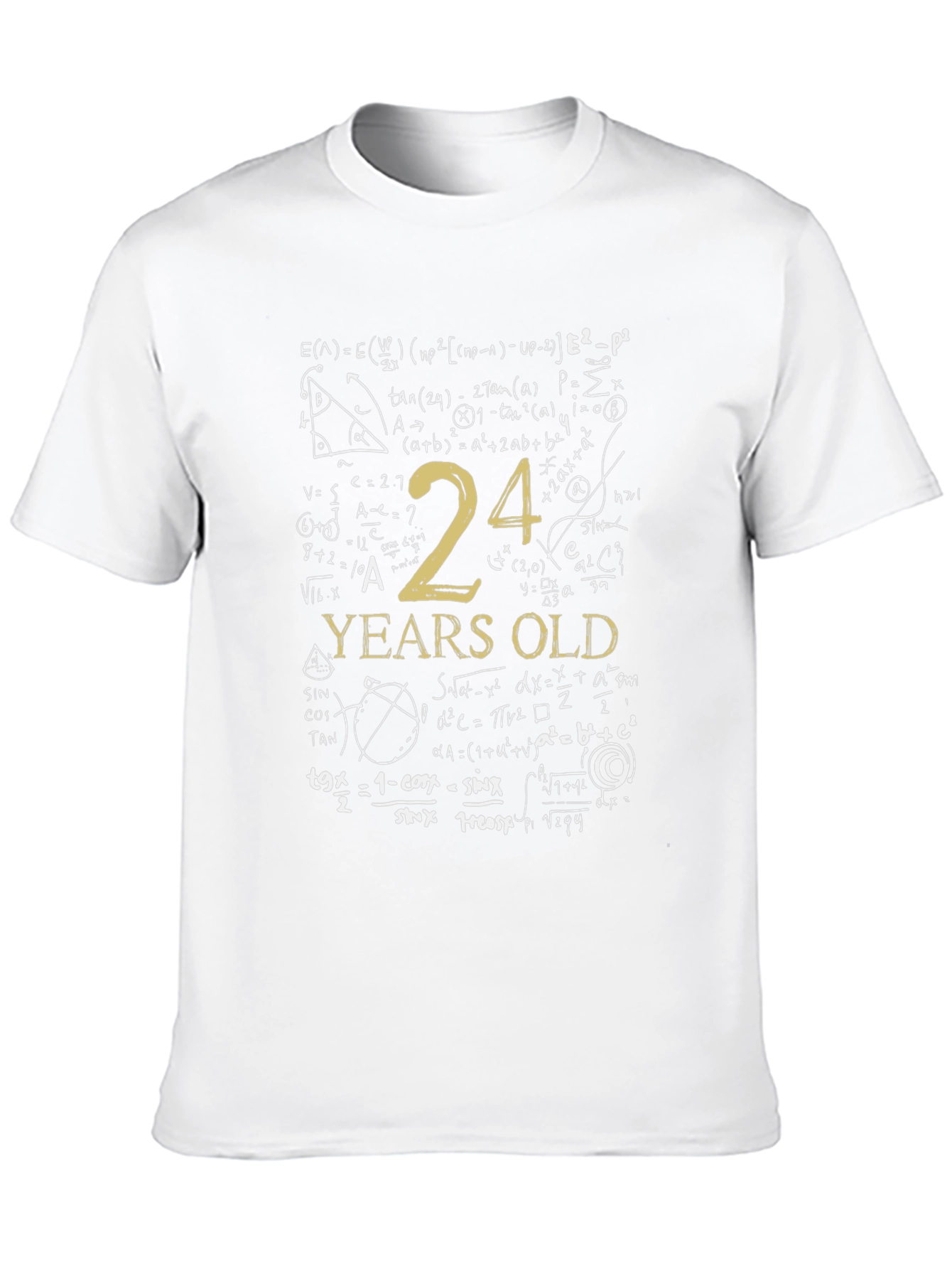 Black 24 Years Old Math Equations T-Shirt Funny Birthday Tee view 10