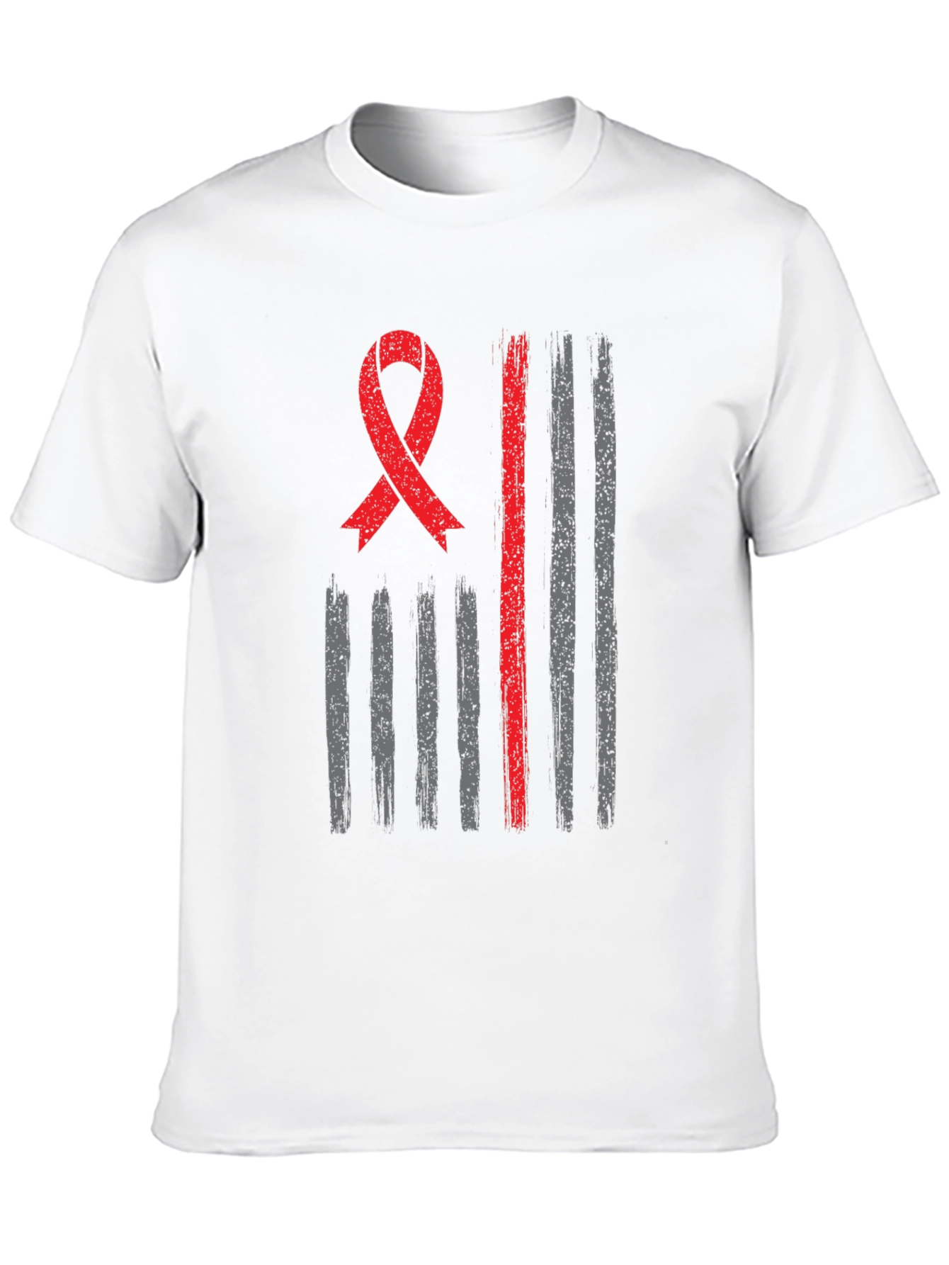 Patriotic Ribbon Graphic T-Shirt - Support Cause - 10