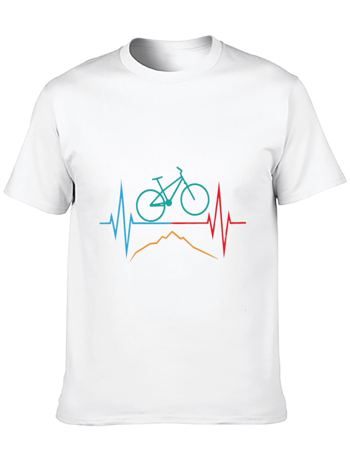 Black Mountain Bike Heartbeat Graphic Tee - Ride On! view 10