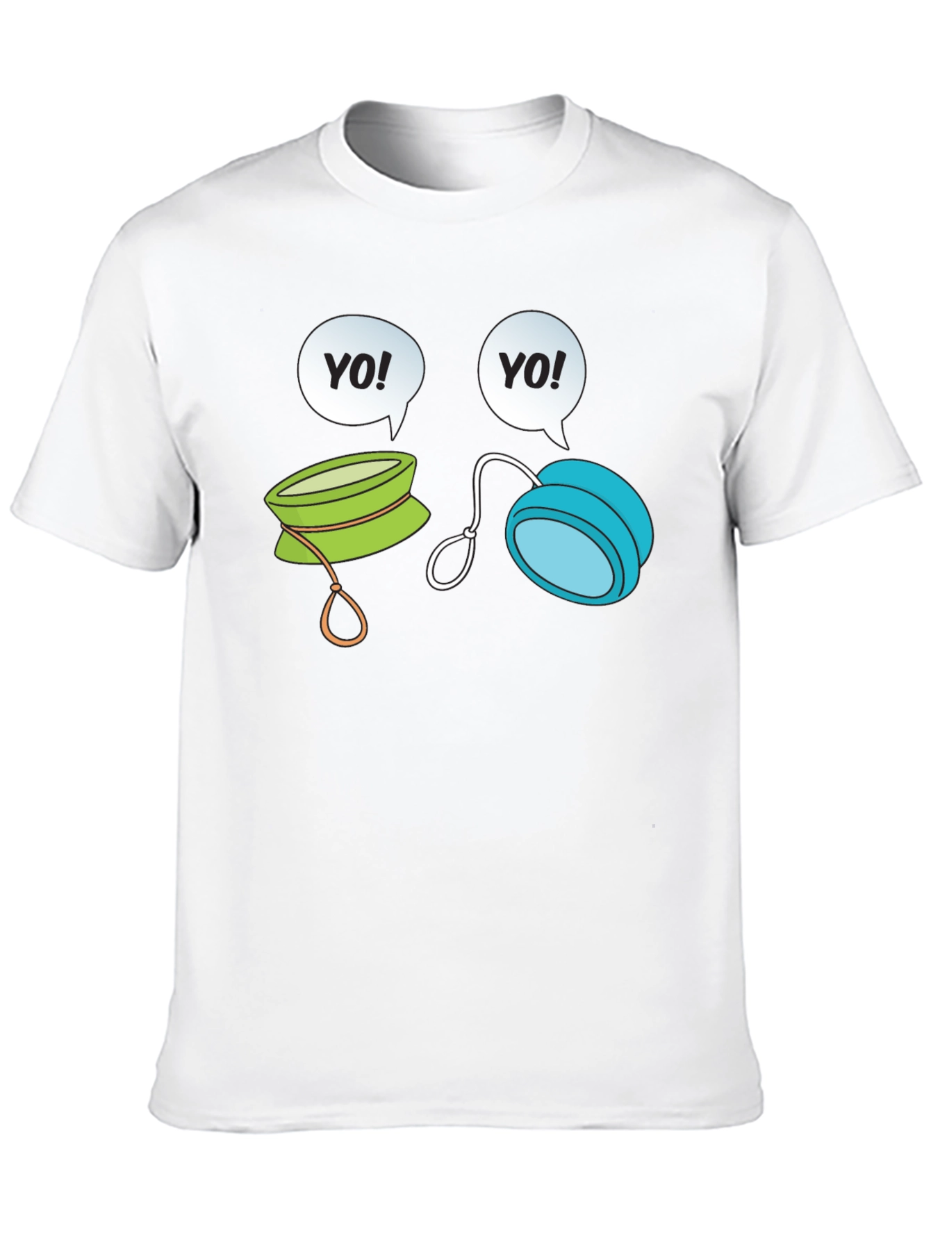 Black Yo-Yo Cartoon Graphic Black T-Shirt view 10