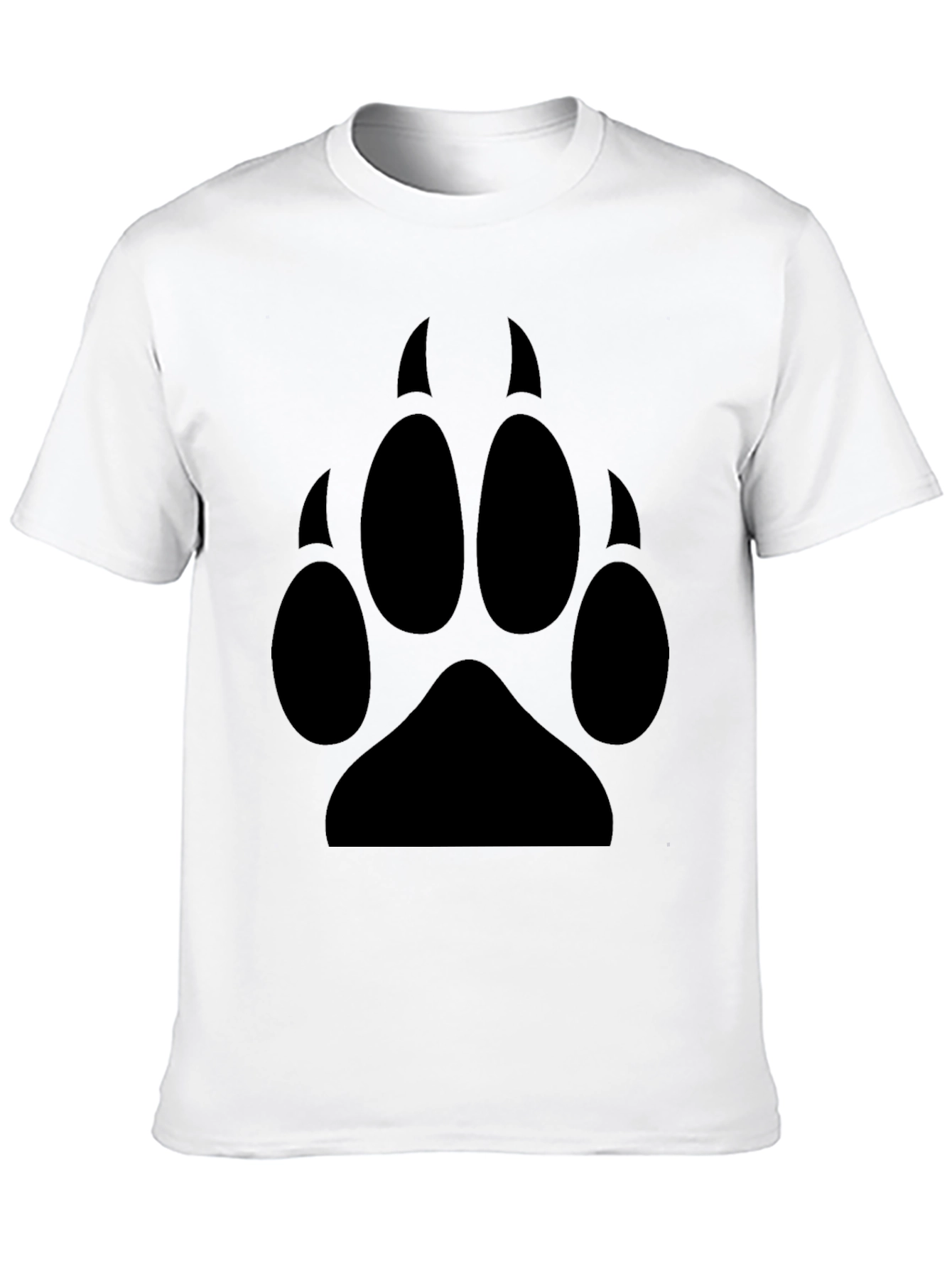 Black Black T-Shirt with Bear Paw Print view 10