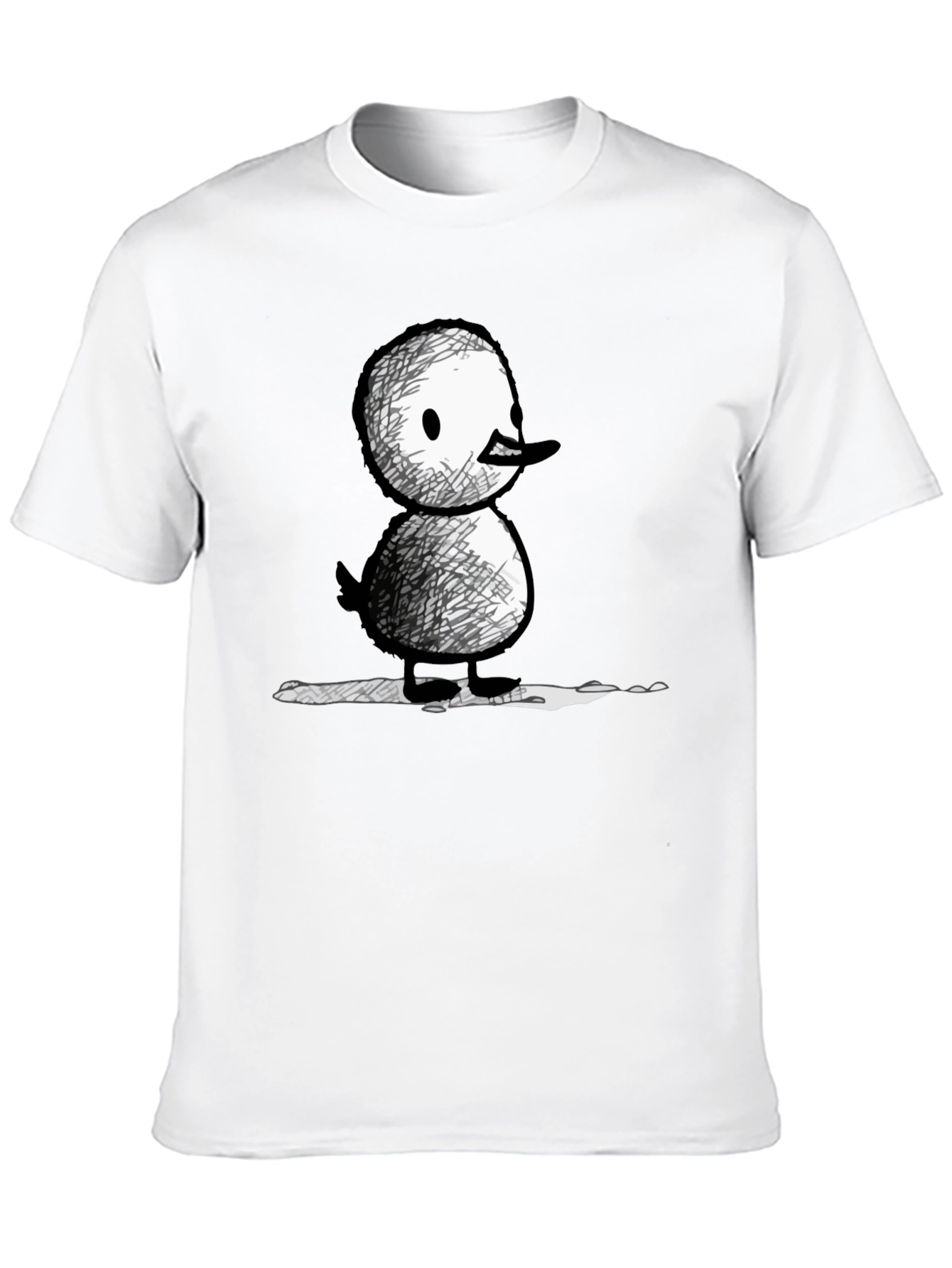 Black Quirky Duck Graphic Tee - Unisex Black T-Shirt view 10