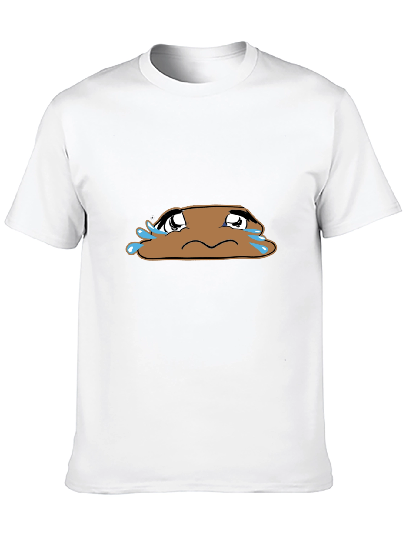 Black Sad Poop Emoji Black T-Shirt view 10