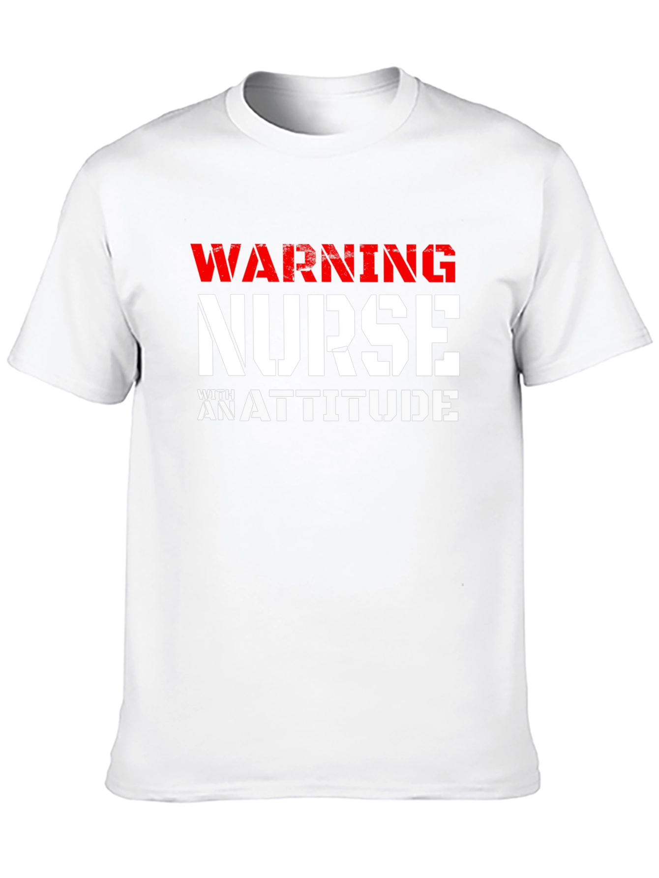 Black Warning Nurse With An Attitude T-Shirt view 10