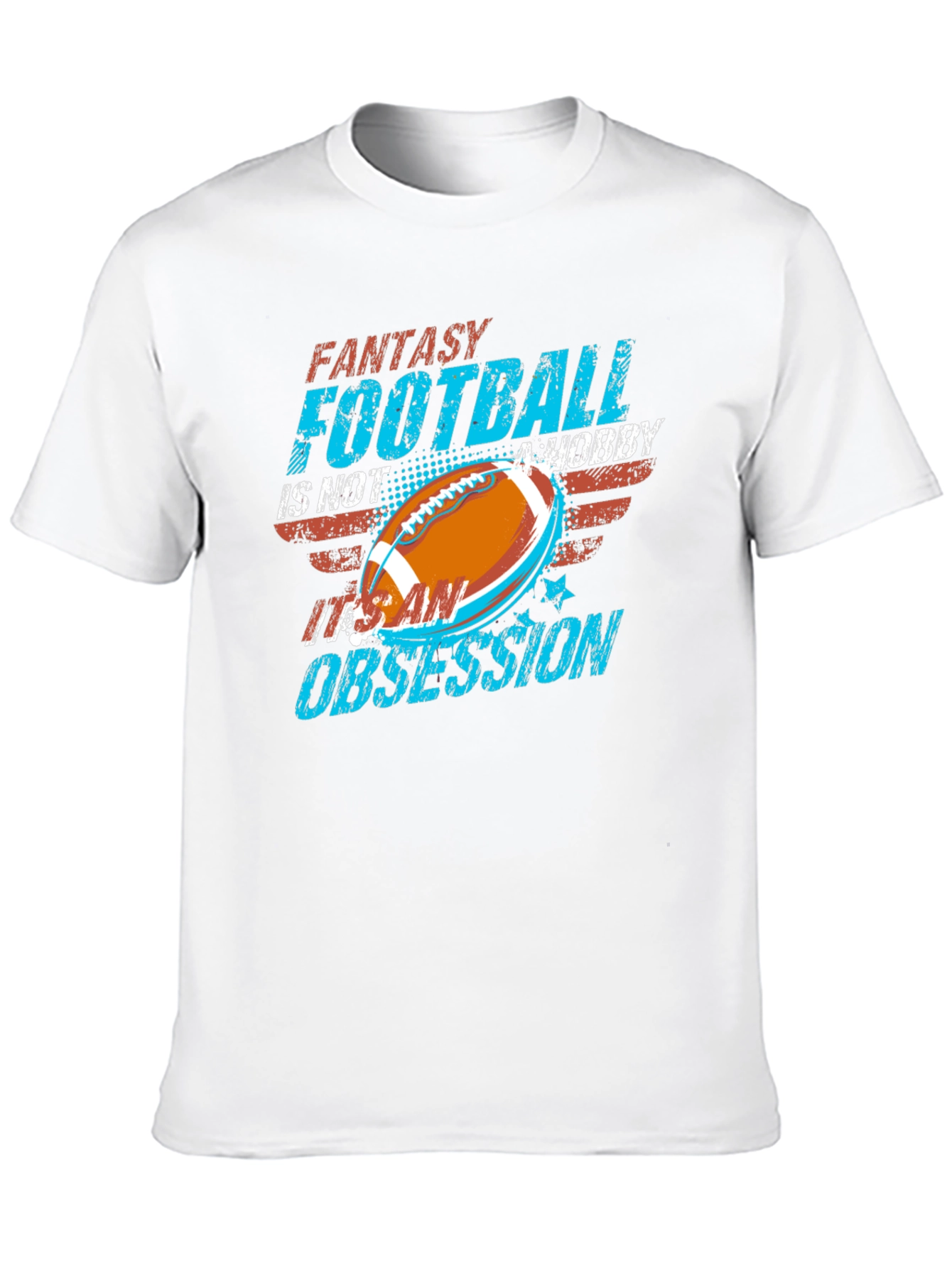 Black Fantasy Football Obsession T-Shirt view 10