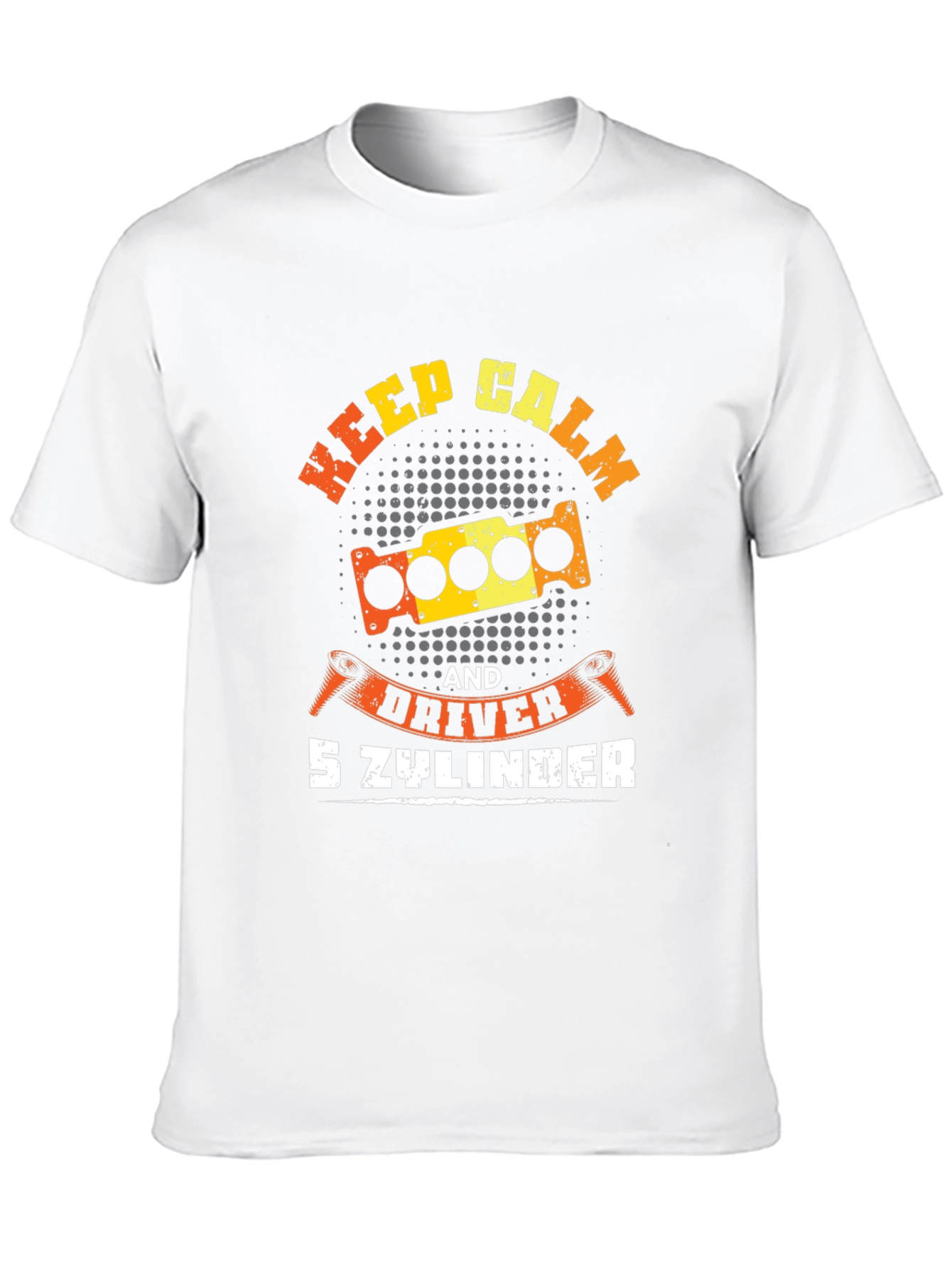 Black Keep Calm 5 Cylinder Driver Graphic Tee view 10