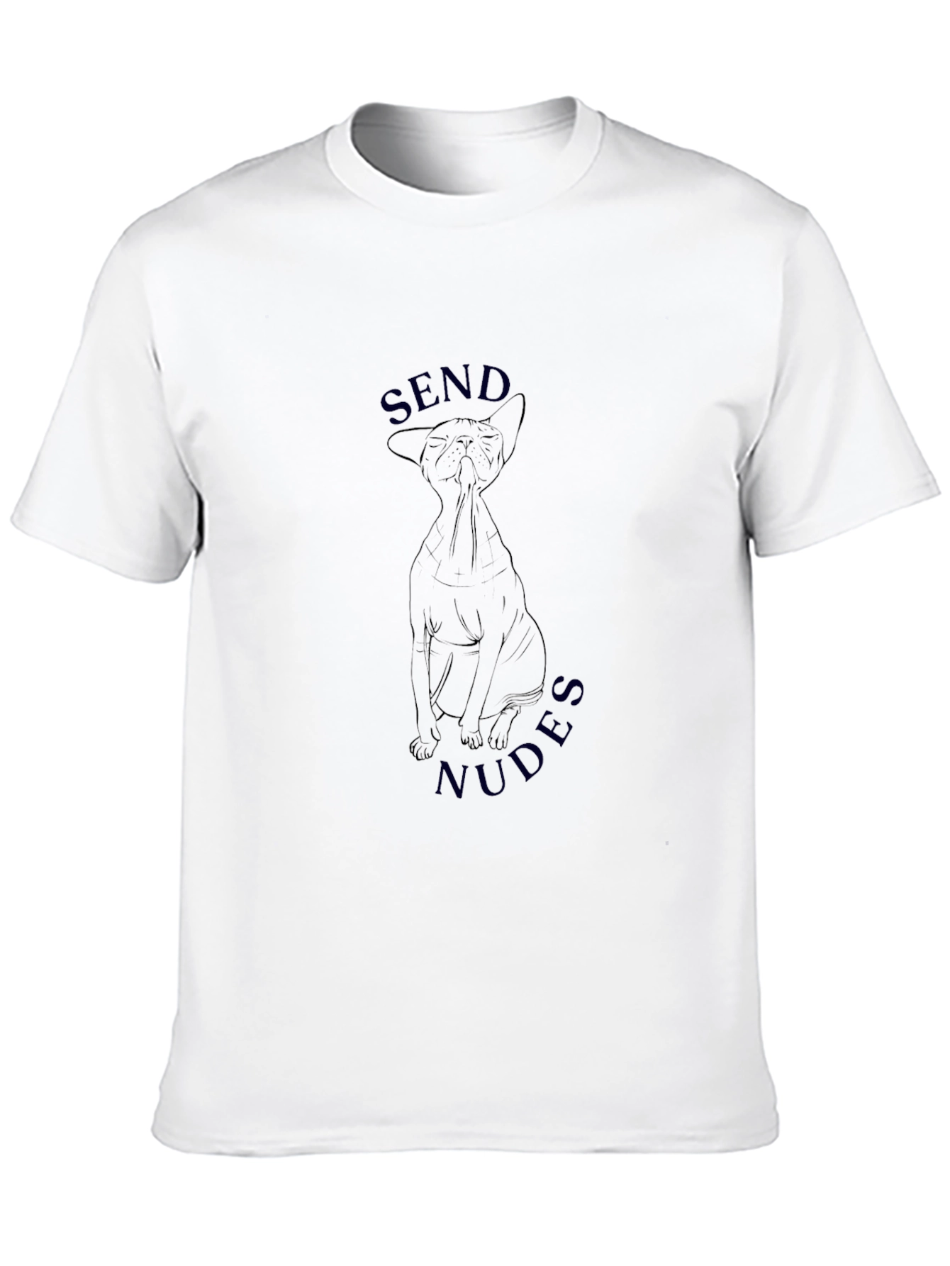 Black Send Nudes Cat Graphic Black T-Shirt view 10