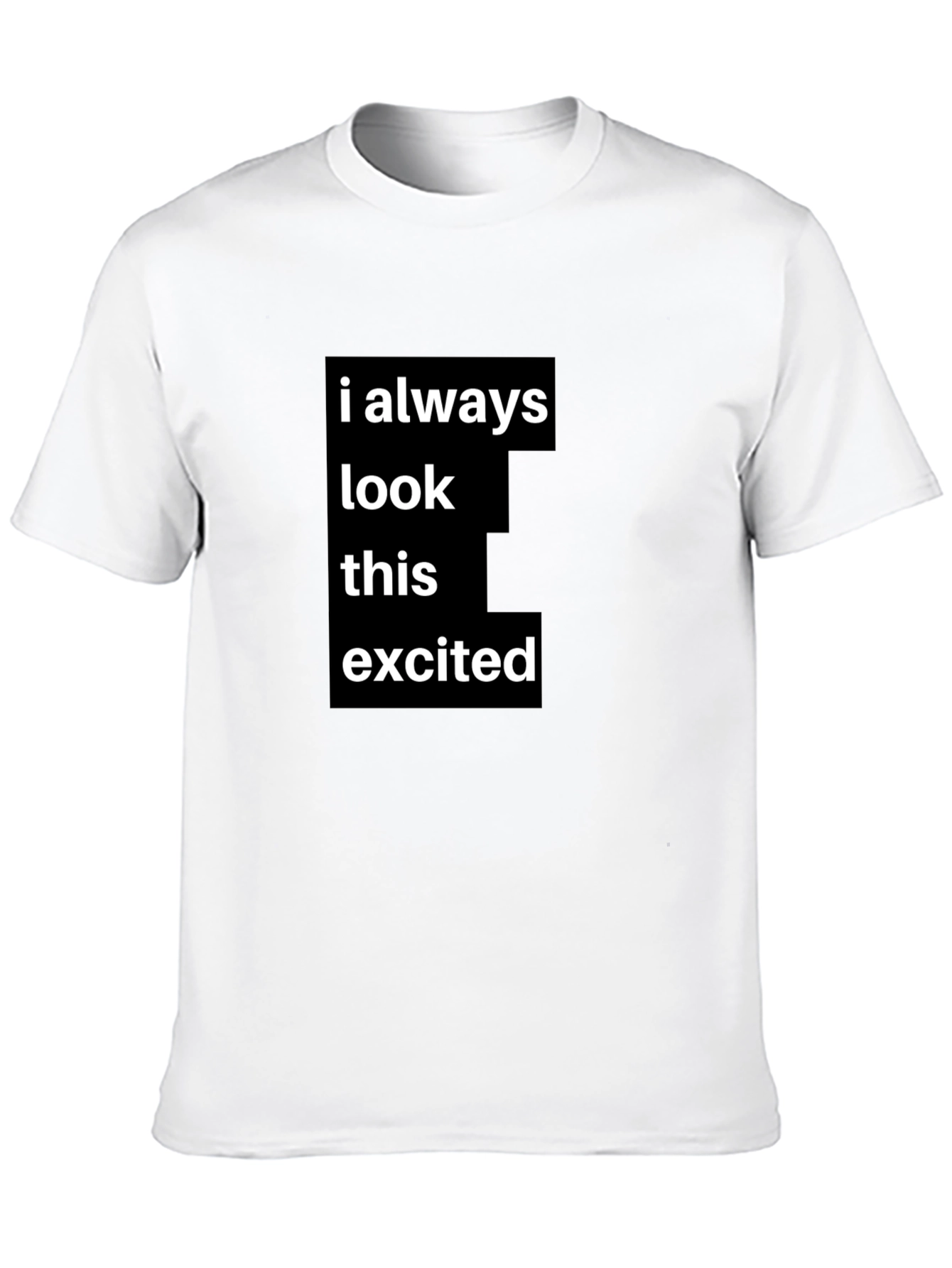 Black Always Excited Graphic Tee - Black Casual Shirt view 10