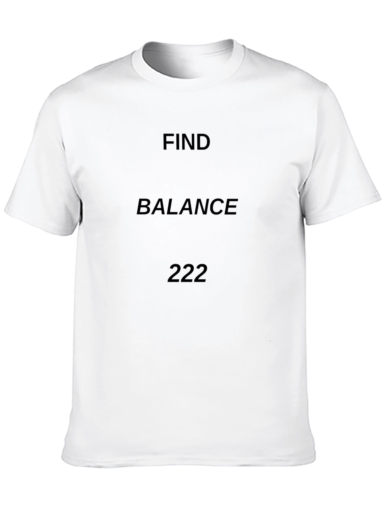 Black Find Balance 222 Tee - Black Crew Neck T-Shirt view 10