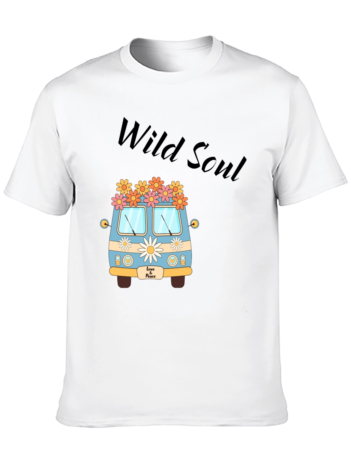 Black Wild Soul Hippie Van Graphic Tee view 10