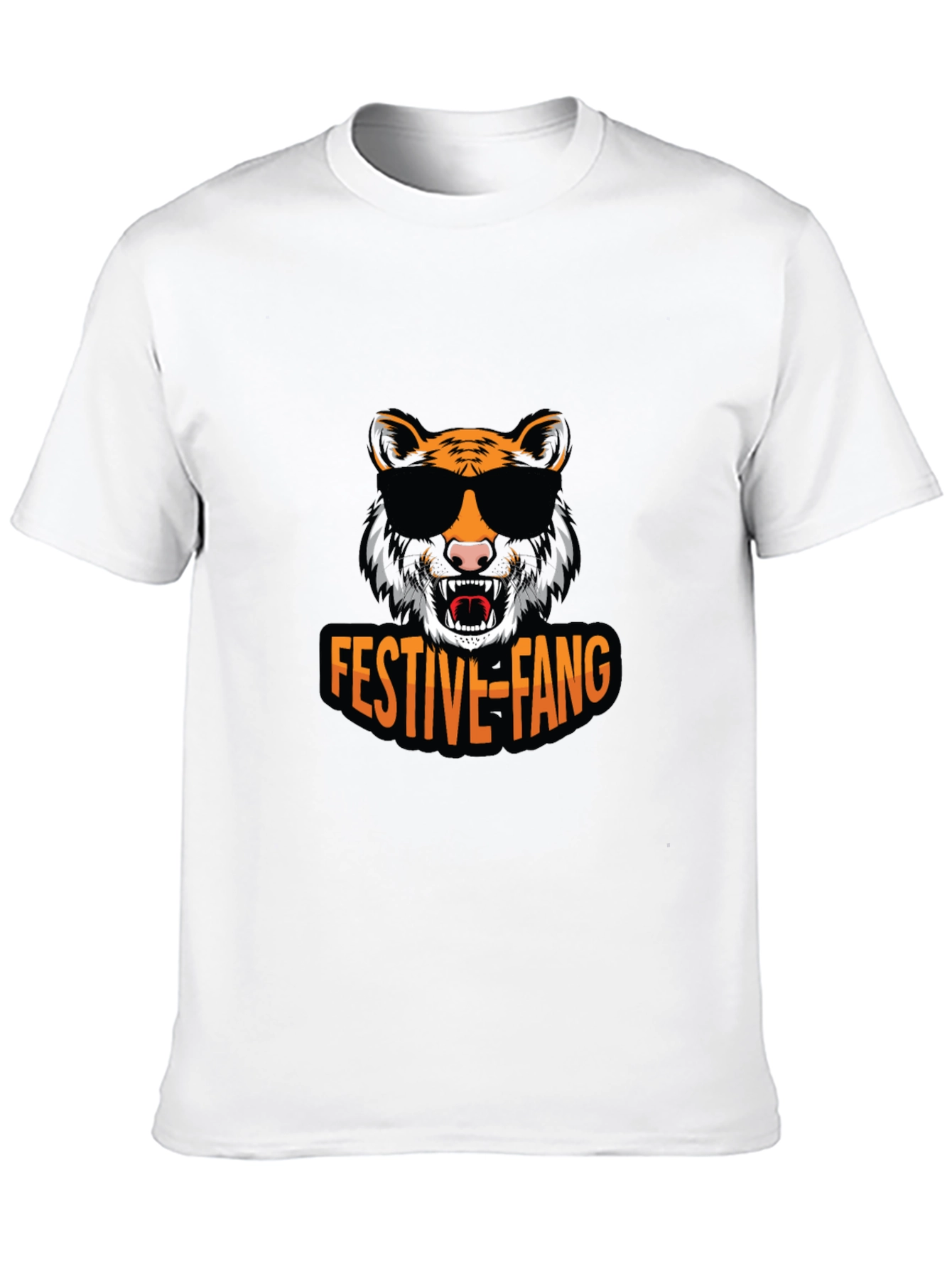 Black Festive Fang Tiger Graphic Tee view 10