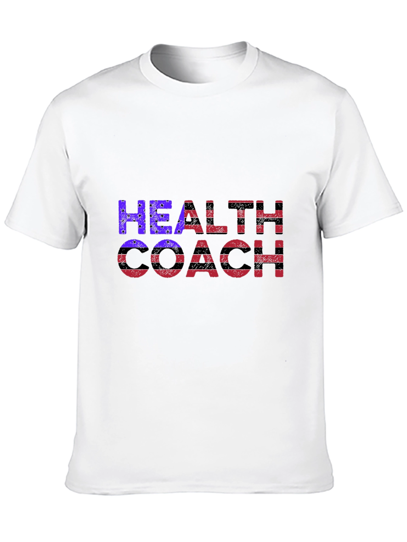 Health Coach Graphic Tee - Black Cotton Blend T-Shirt - 10