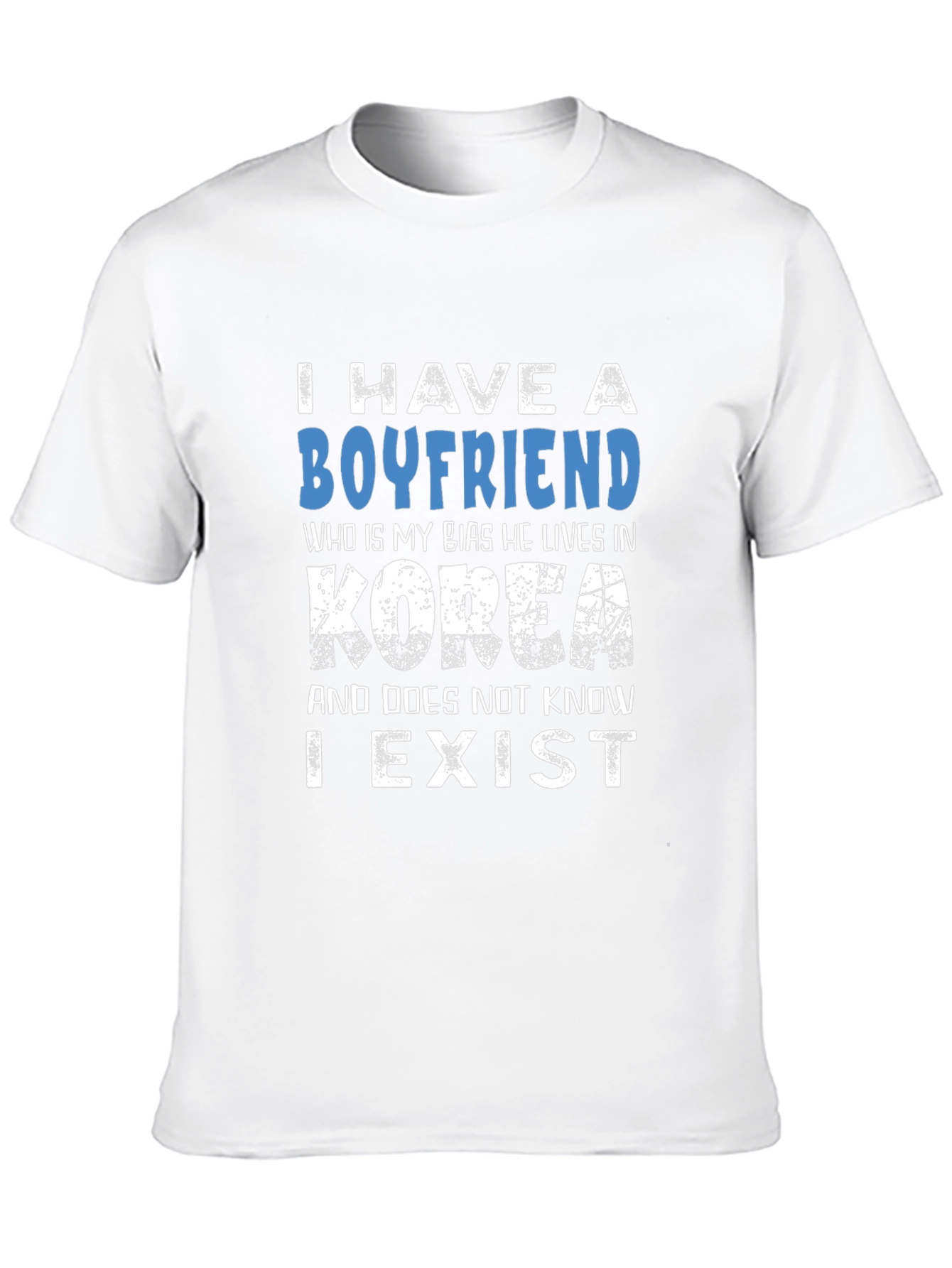 Black I Have A Boyfriend Korea T-Shirt Funny K-Pop Fan Tee view 10