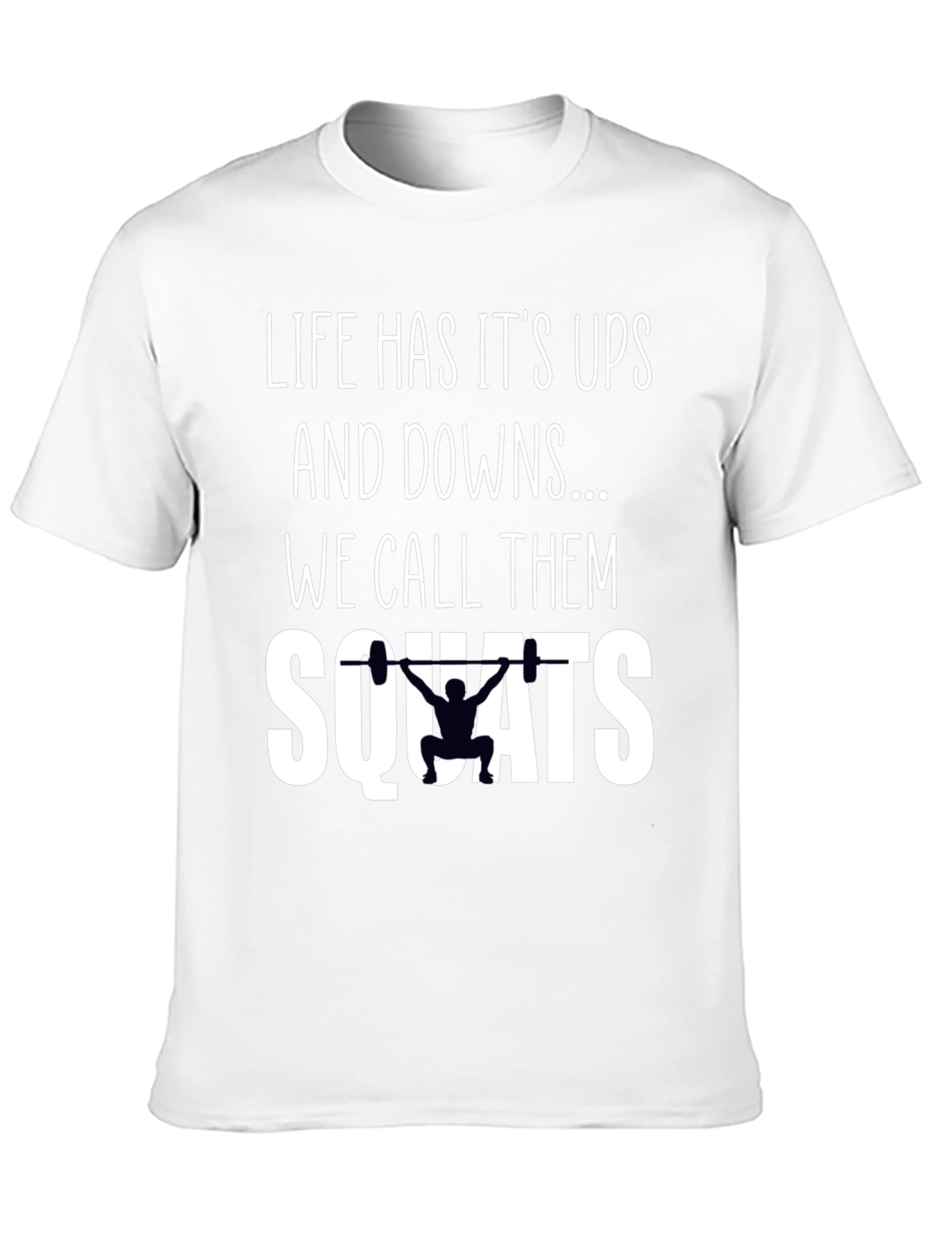 Black Life's Ups and Downs Squats T-Shirt view 10