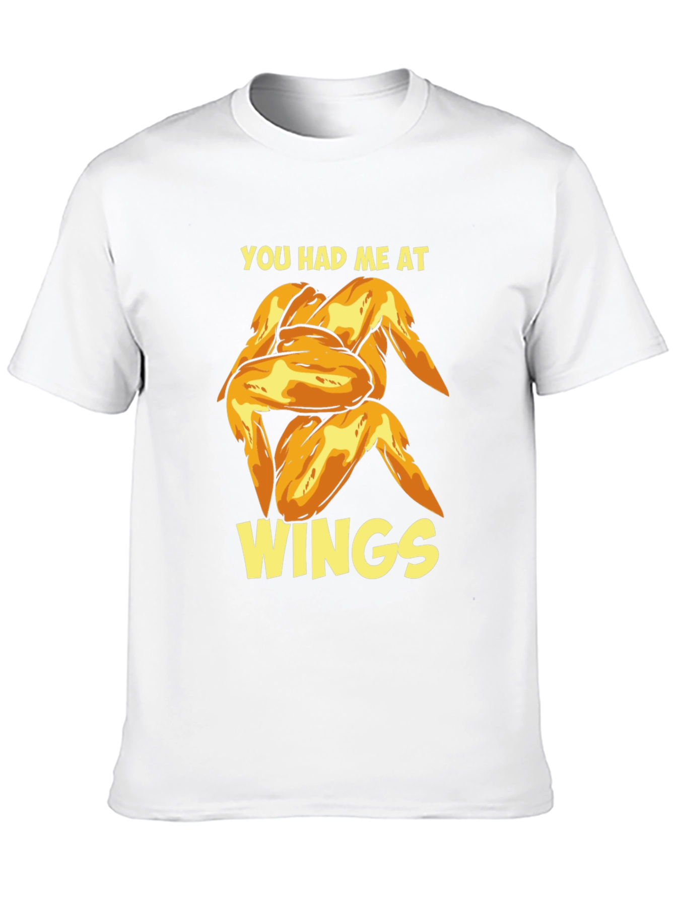 Black You Had Me At Wings - Novelty Graphic T-Shirt view 10