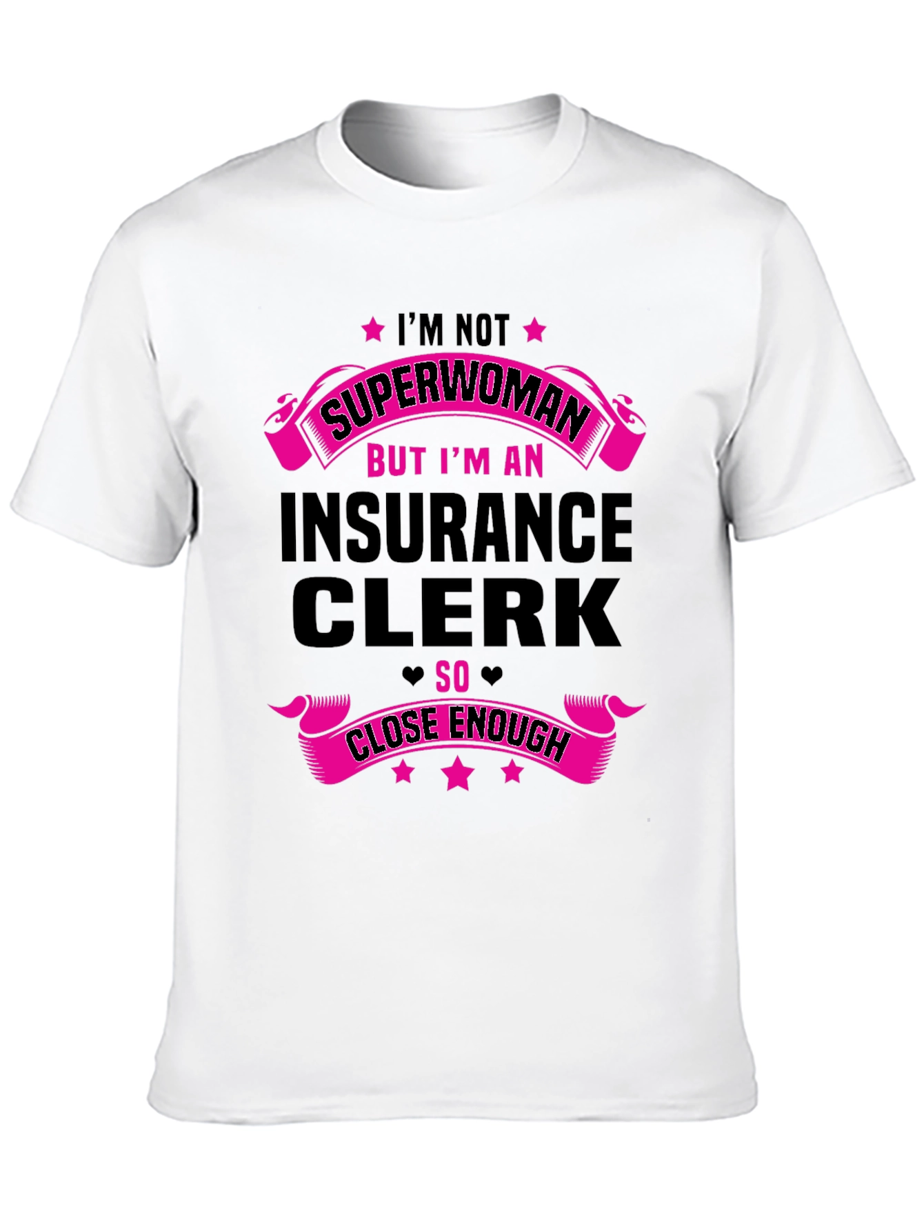 Black Insurance Clerk T-Shirt - Not Superwoman view 10