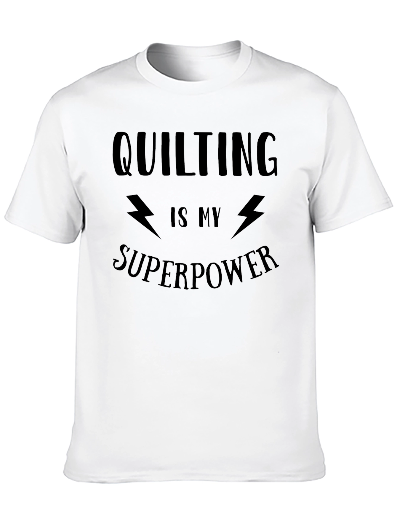 Black Quilting Superpower Black Graphic Tee view 10