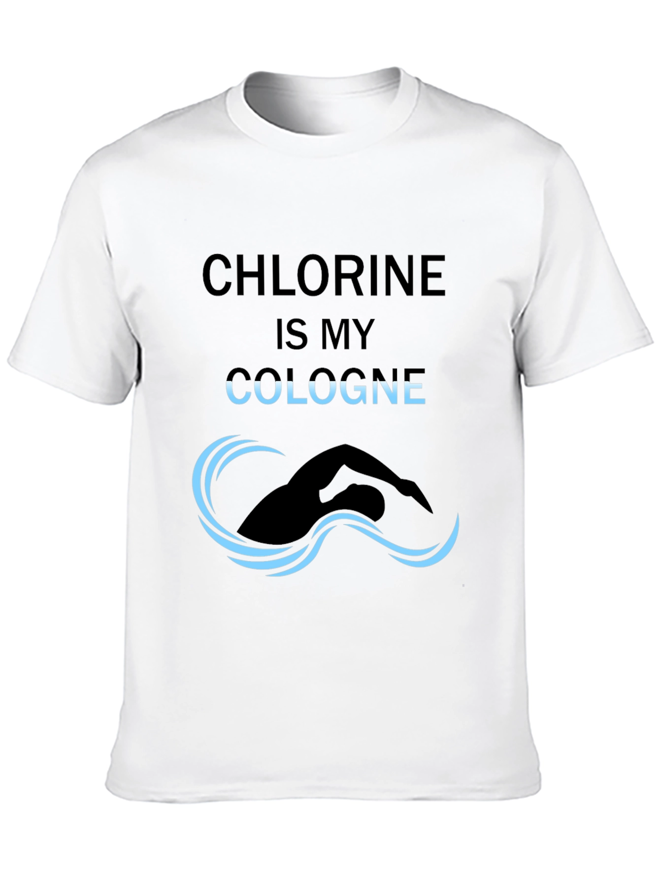 Black Chlorine is My Cologne Funny Swimmer T-Shirt view 10