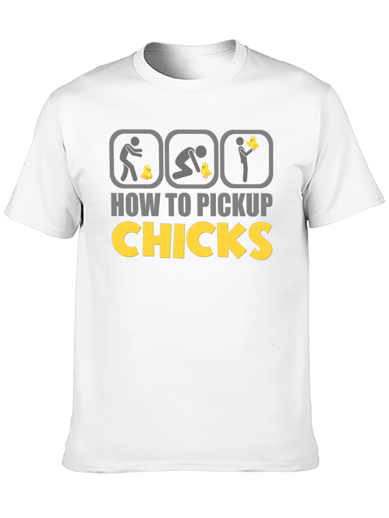 Black How to Pickup Chicks Graphic Tee view 10