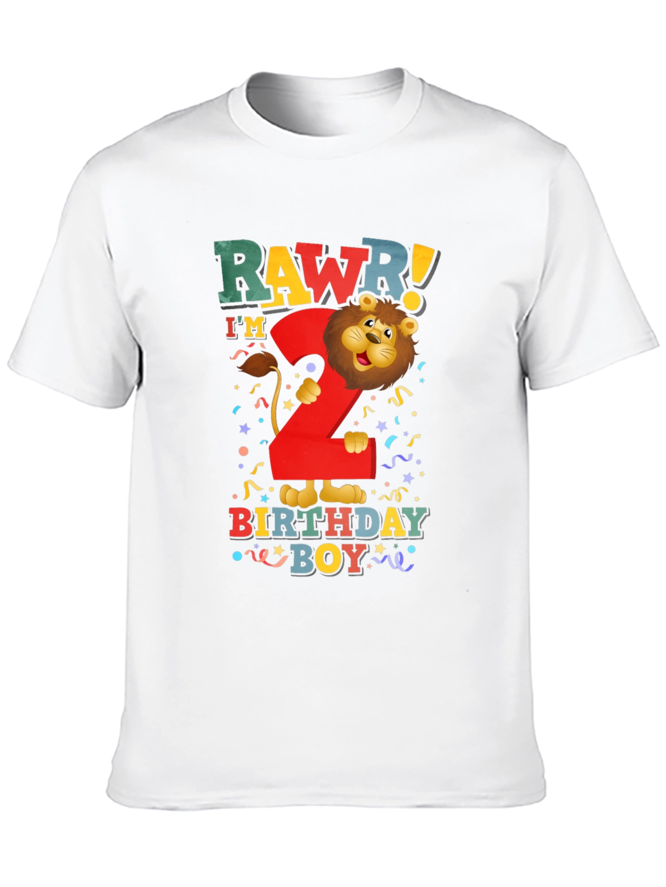 Black Rawr! I'm 2 Birthday Boy T-Shirt view 10