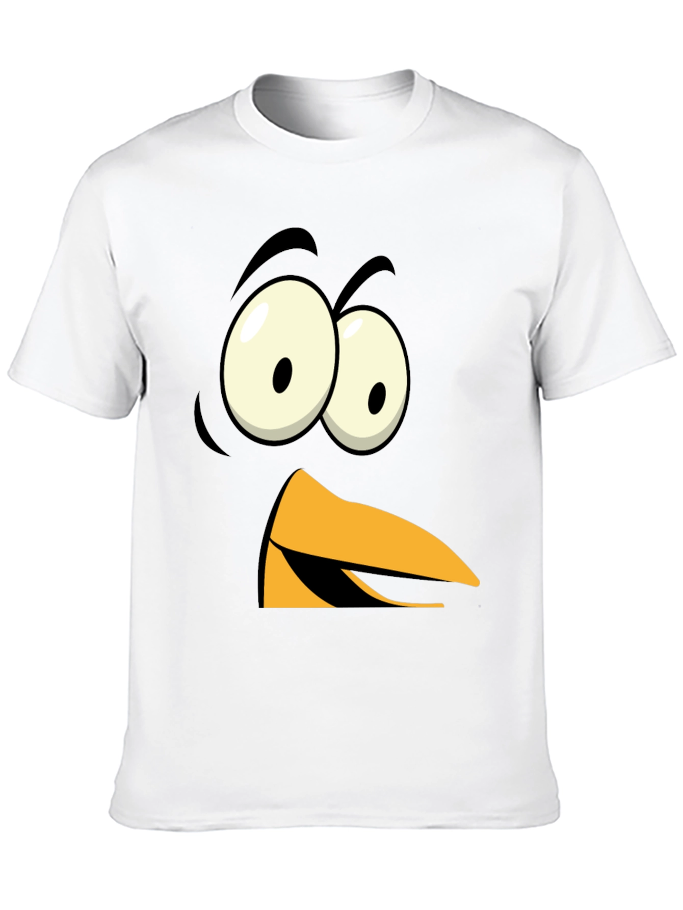 Black Funny Angry Bird Face Graphic Tee - Black view 10