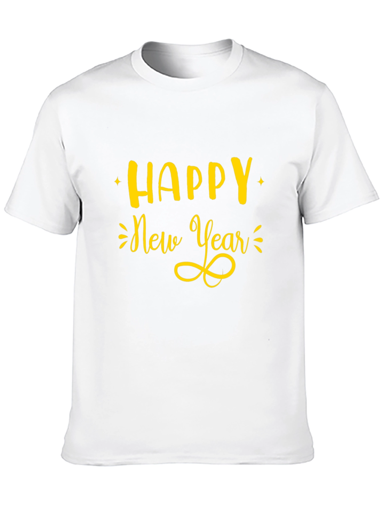 Black Happy New Year Graphic Tee - Black view 10