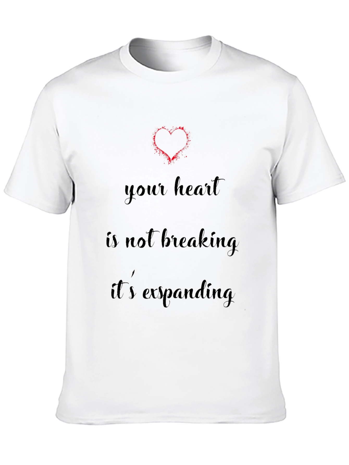 Black Heart Expanding T-Shirt - Positive Affirmation view 10