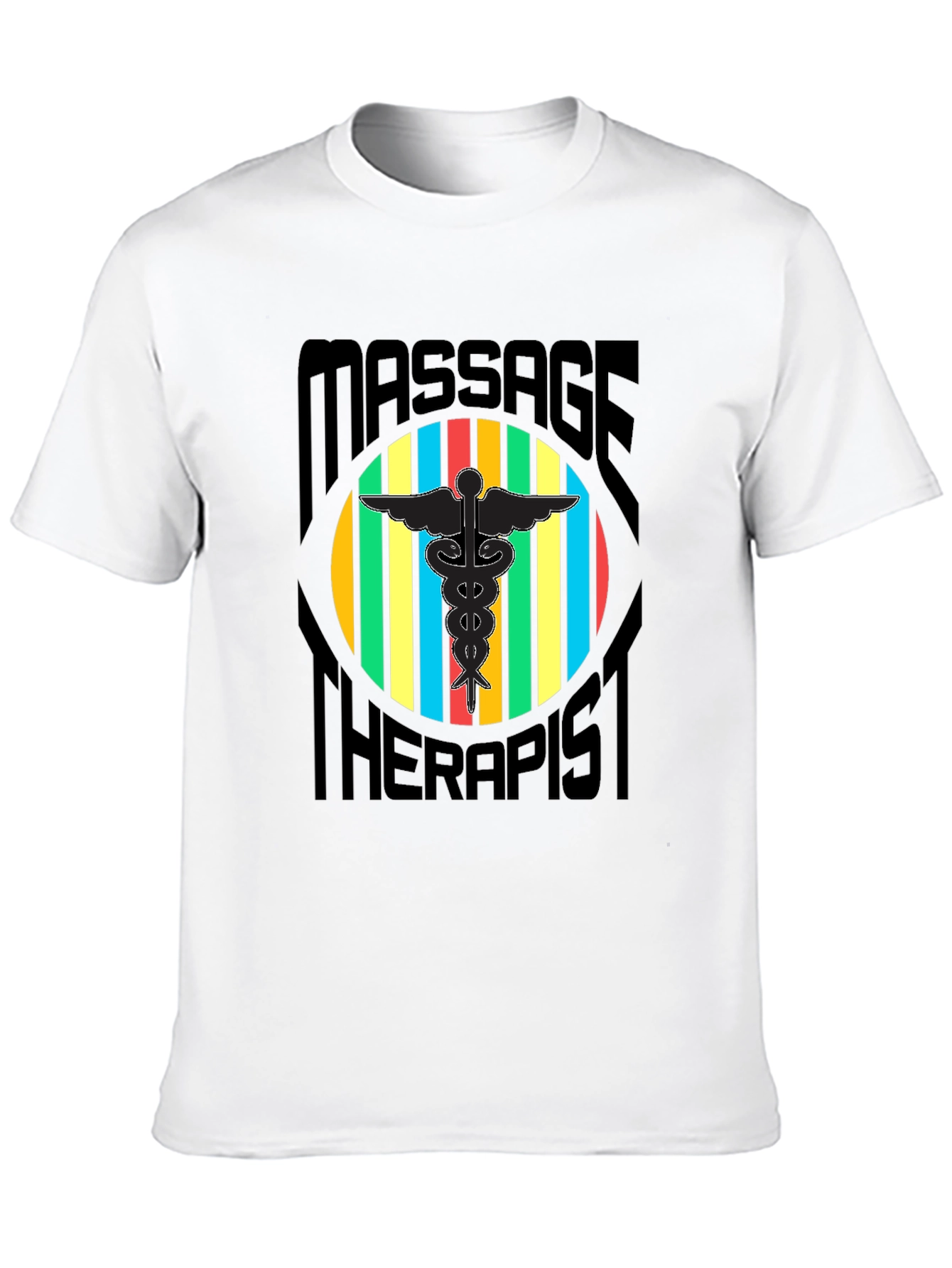 Black Massage Therapist Graphic T-Shirt view 10