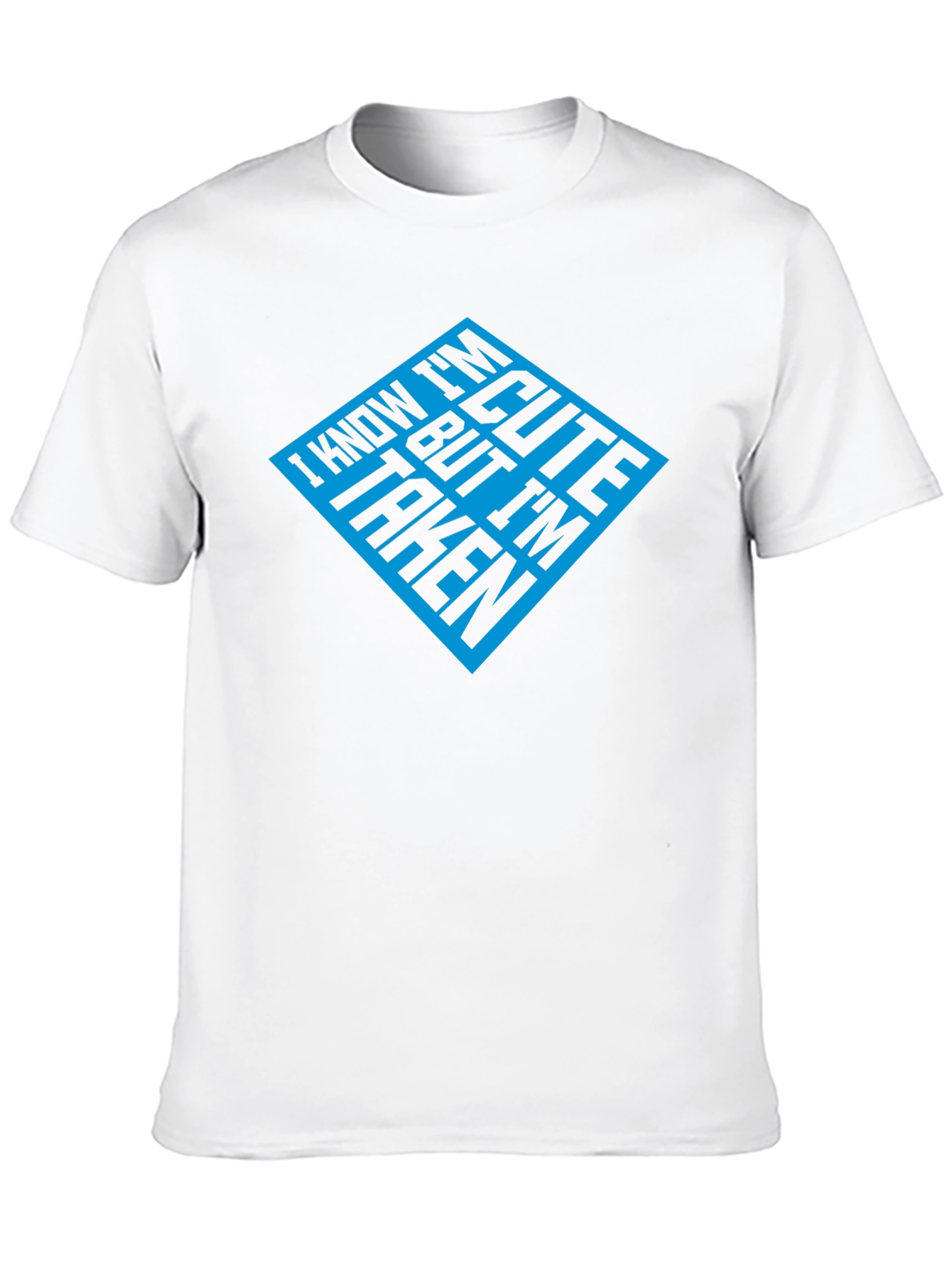 Black Cute But Taken Men's Black Graphic Tee view 10