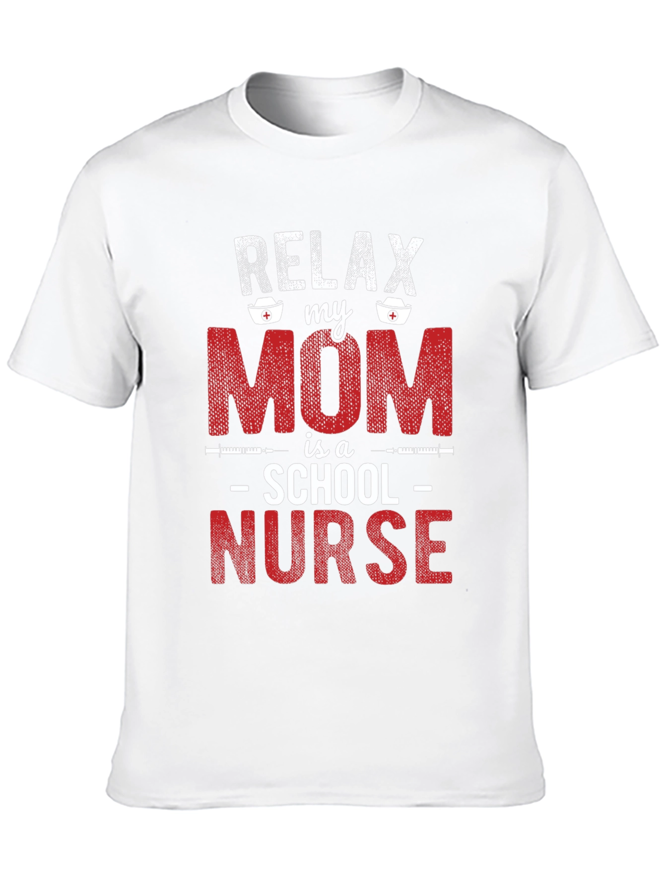 Black Relax My Mom is a School Nurse Graphic Tee view 10