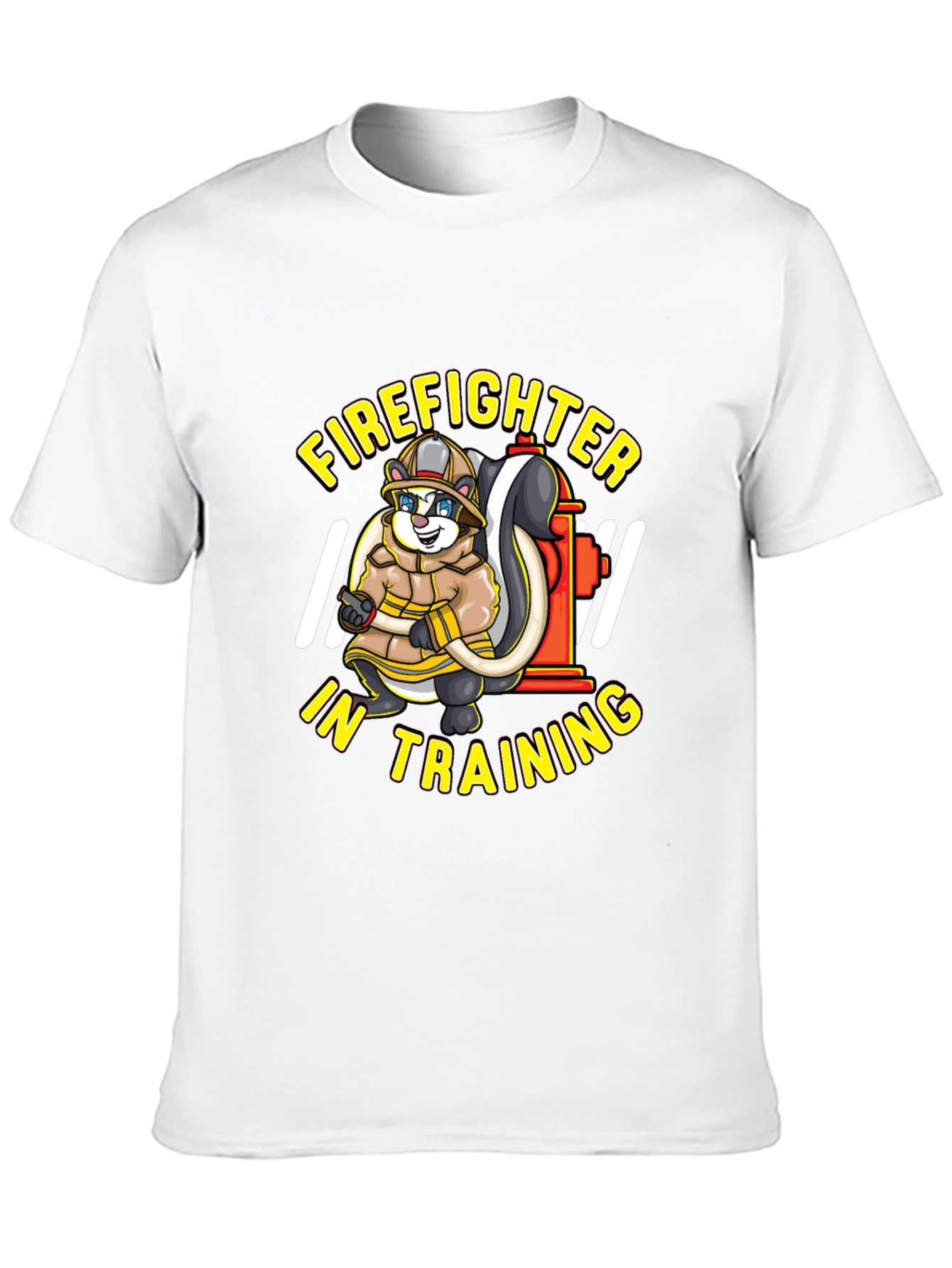 Black Firefighter In Training Skunk T-Shirt view 10