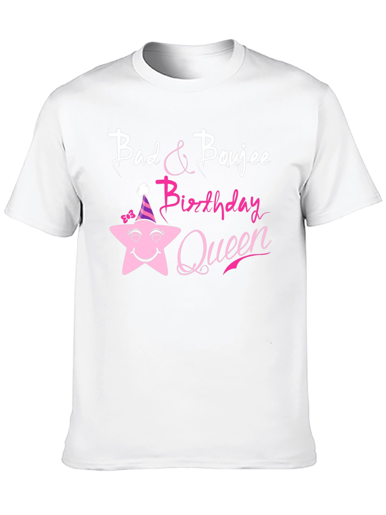 Black Bad & Boujee Birthday Queen Black T-Shirt view 10