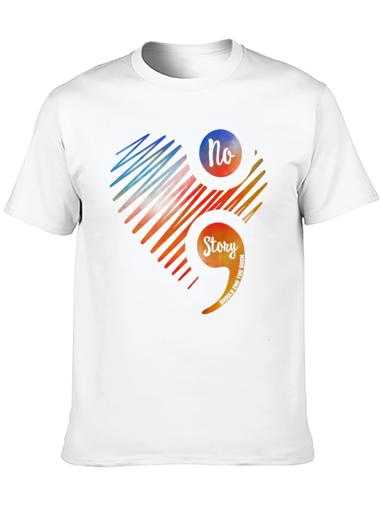 Black Semicolon Mental Health Awareness Graphic Tee view 10