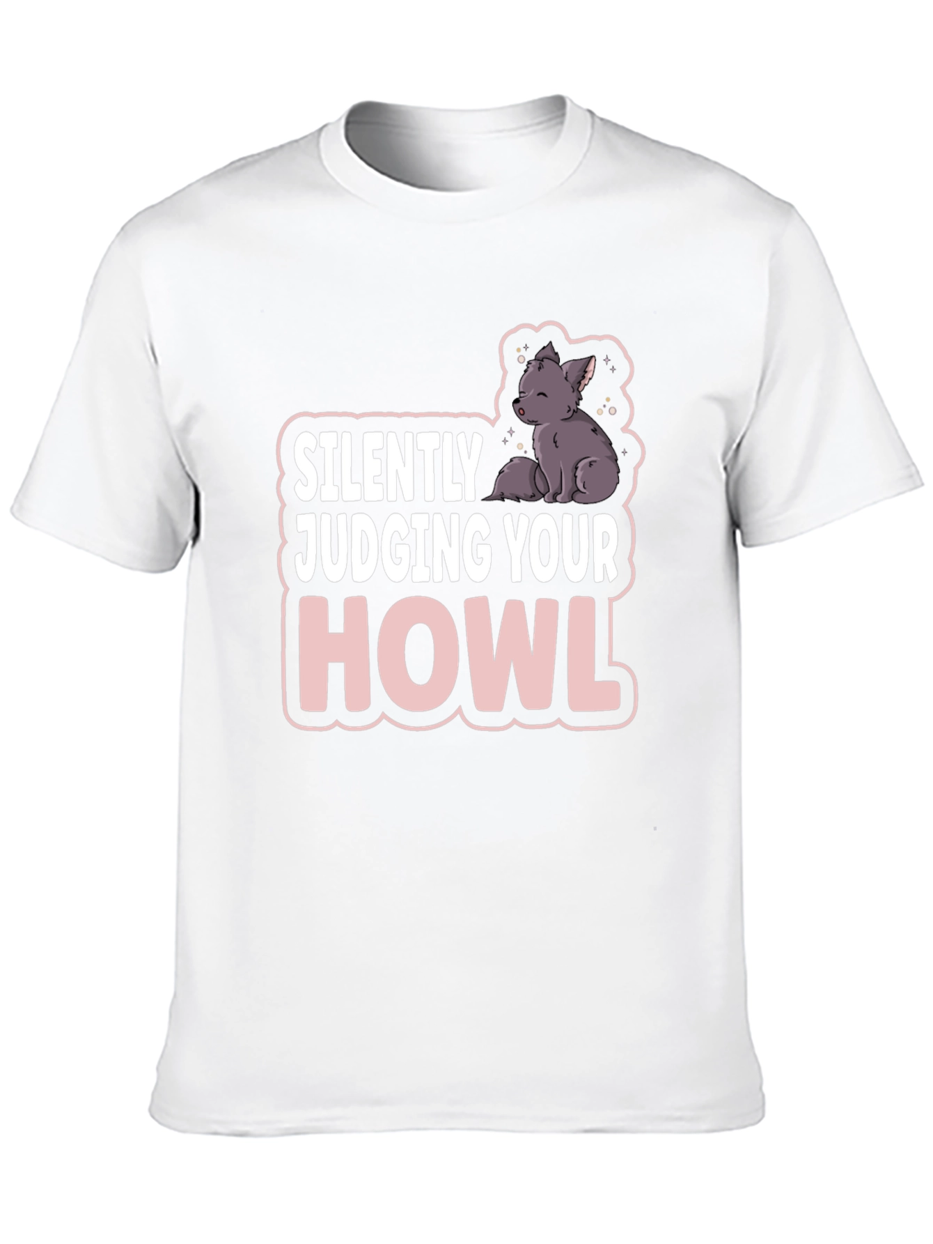 Black Silently Judging Your Howl T-Shirt - Funny Wolf Tee view 10