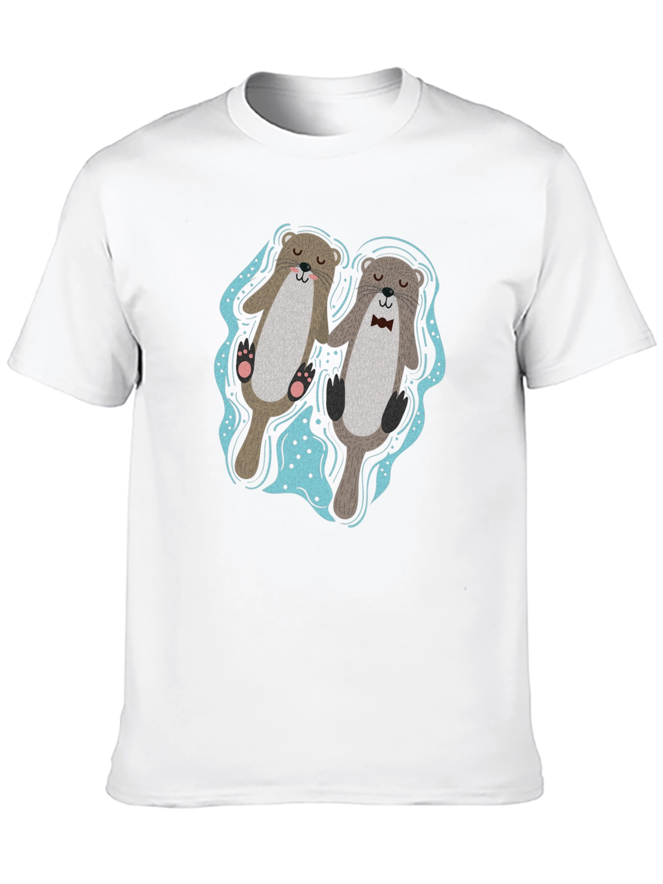 Black Otter Love T-Shirt - Cute Matching Pair Design view 10
