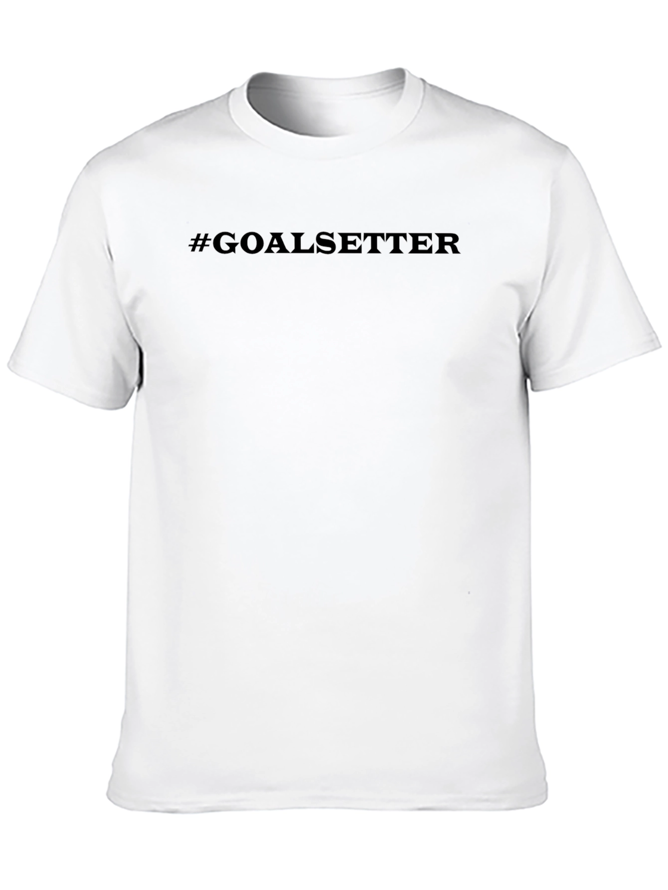 Black #Goalsetter Men's Black Graphic T-Shirt view 10