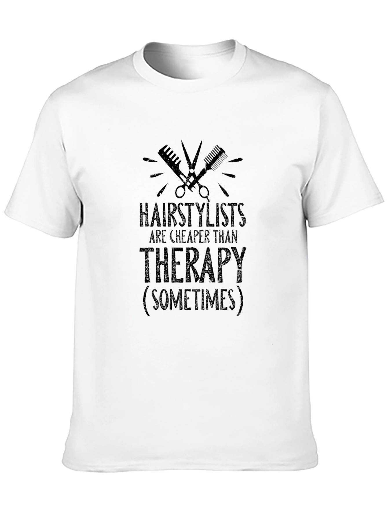 Black Hairstylist Therapy Graphic Tee view 10
