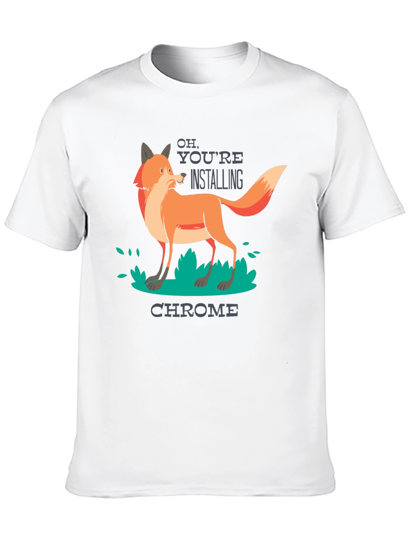 Black Firefox vs Chrome T-Shirt - Funny Geek Tee view 10