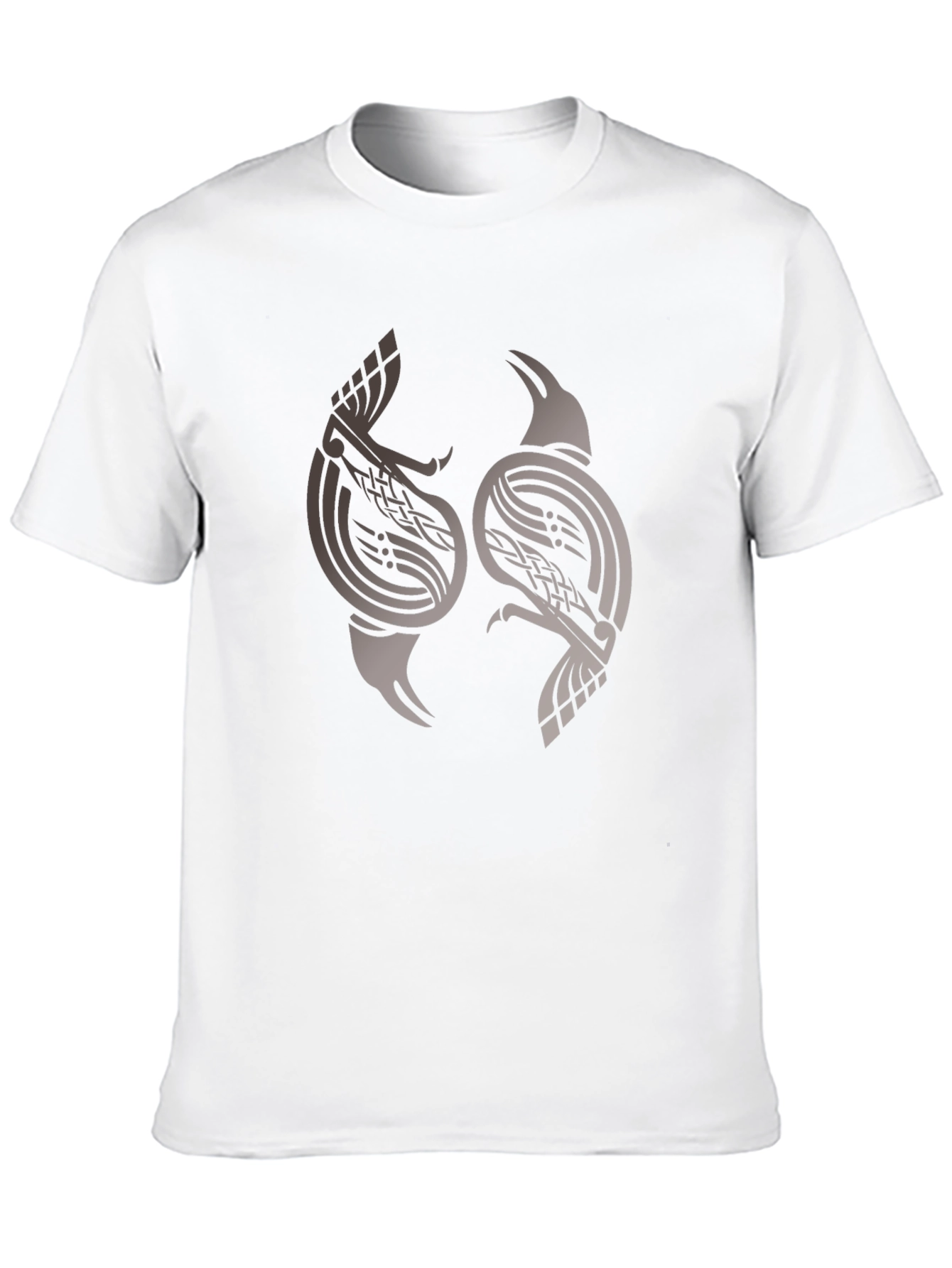 Black Raven Graphic Tee - Black Viking Style Shirt view 10
