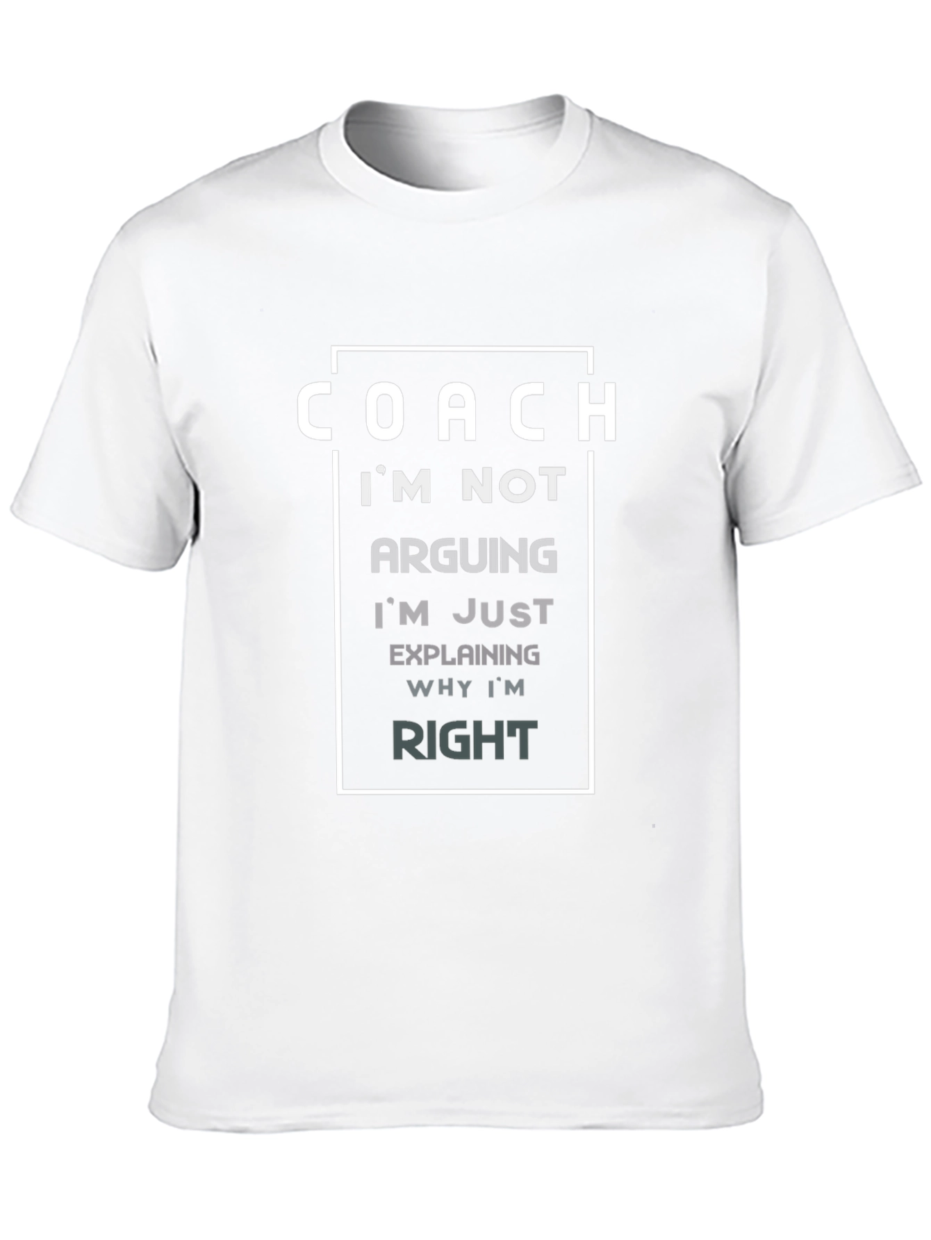 Black Funny Coach T-Shirt - "I'm Not Arguing, I'm Explaining" view 10