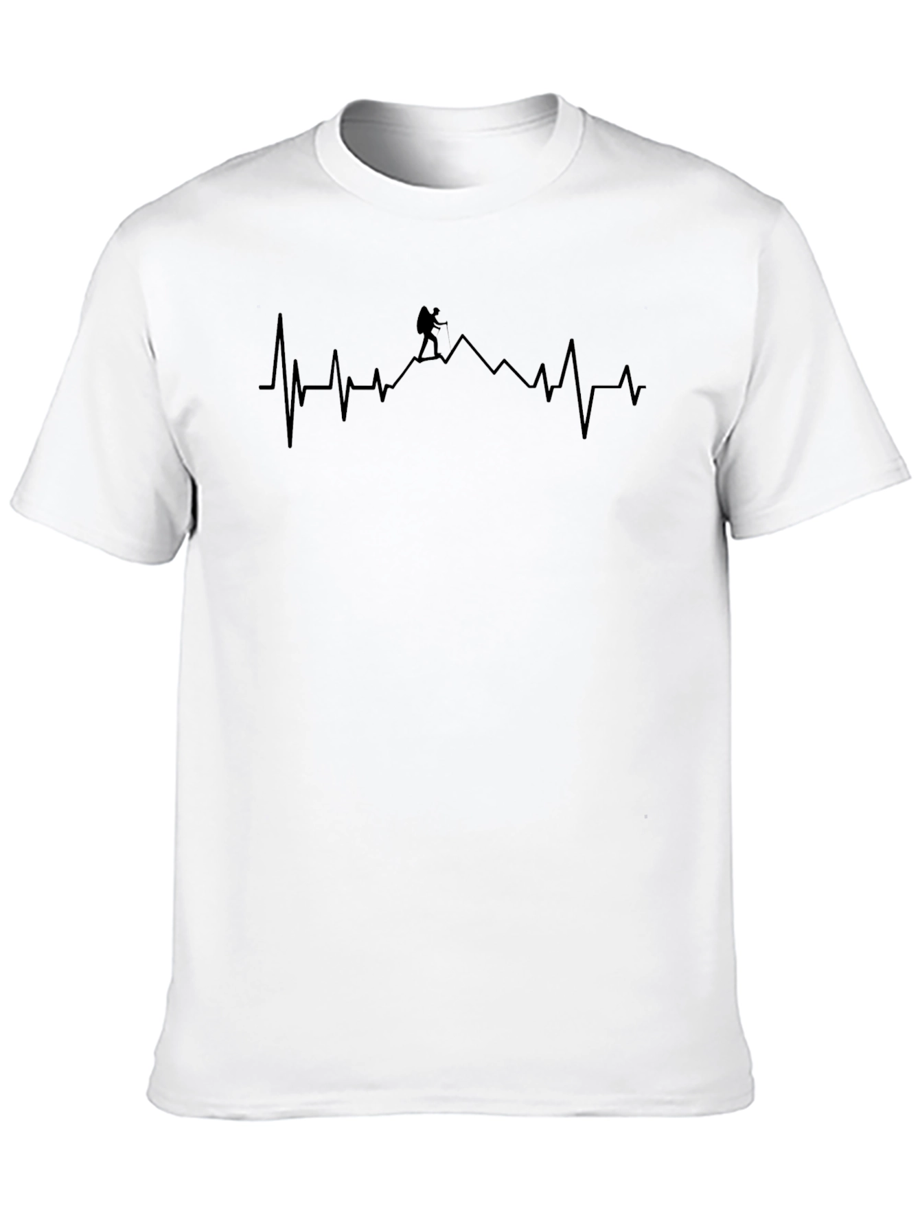 Black Hiking Heartbeat T-Shirt - Adventure Ready view 10