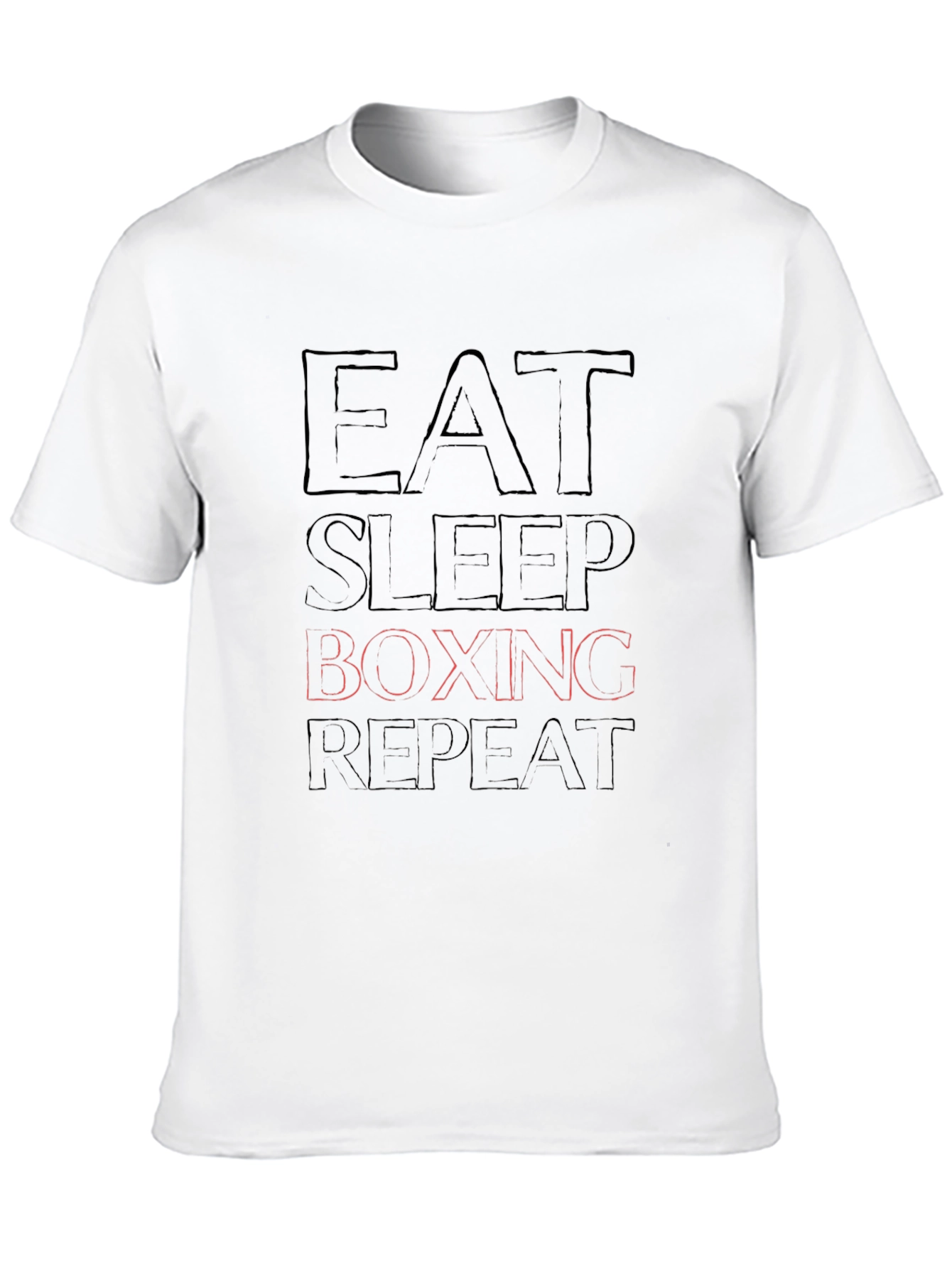 Eat Sleep Boxing Repeat Black T-Shirt - 10
