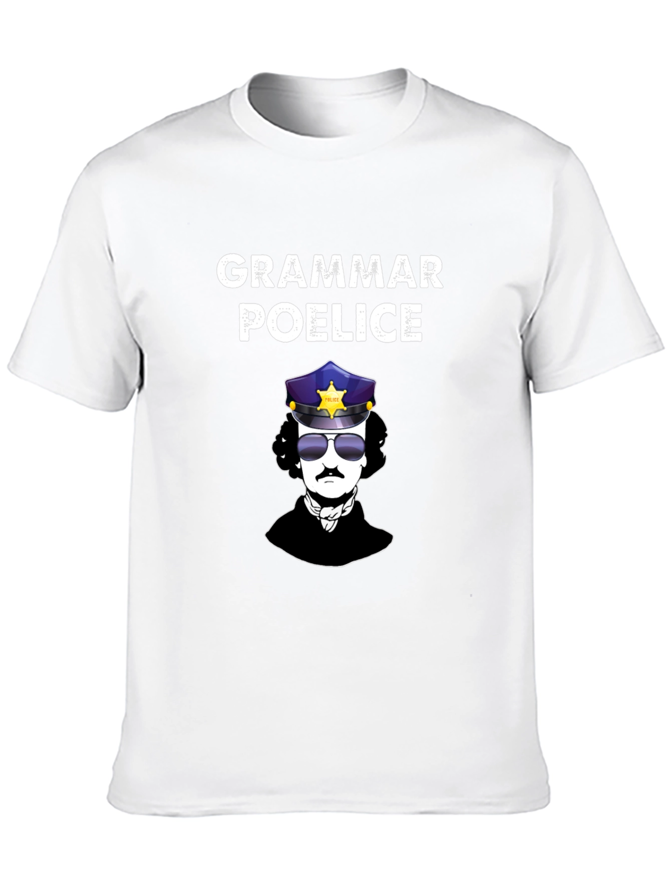 Black Grammar Poe-lice T-Shirt | Edgar Allan Poe view 10