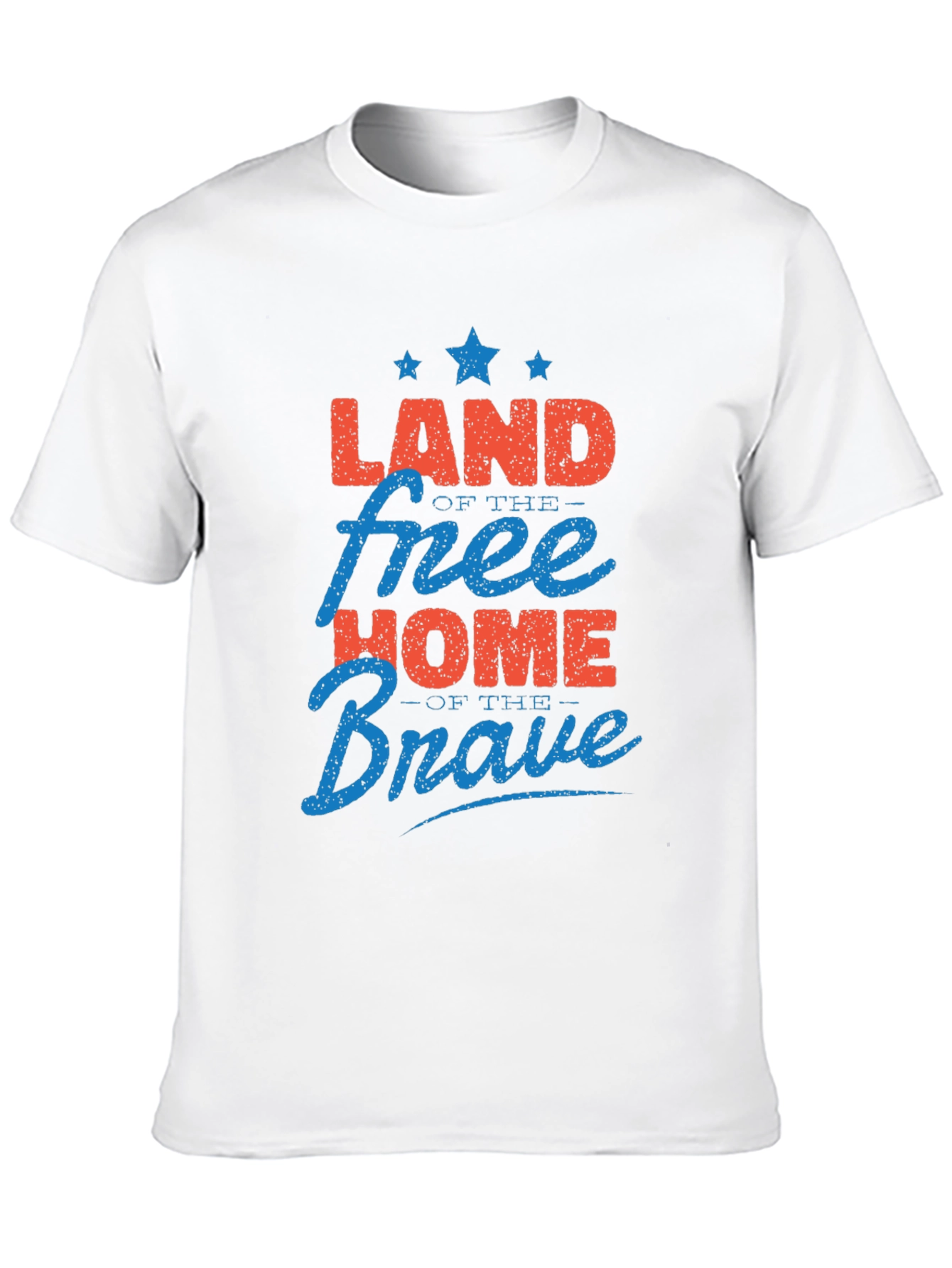 Black Patriotic Land of Free Home of Brave Graphic T-Shirt view 10