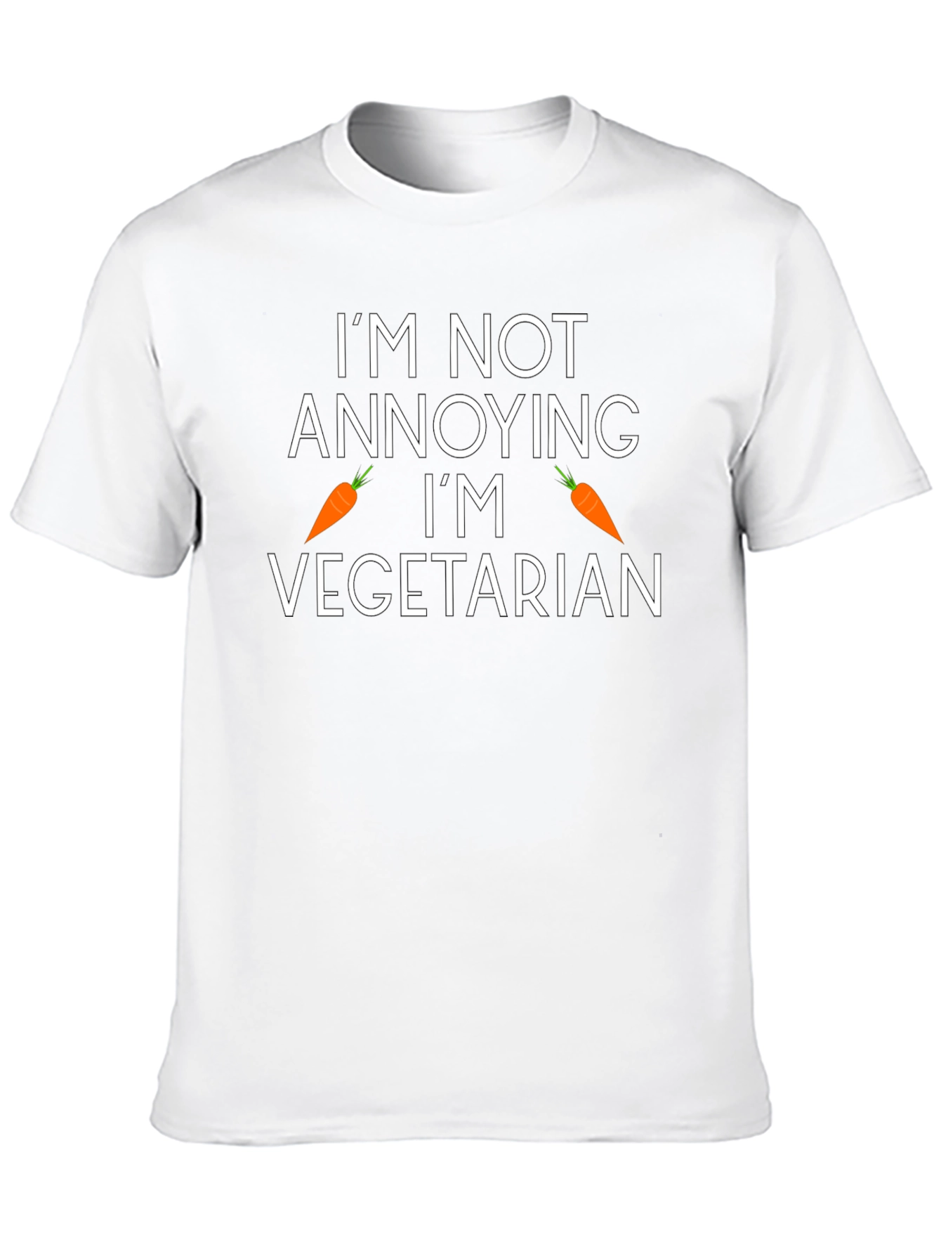 Black Funny Vegetarian Carrot T-Shirt view 10