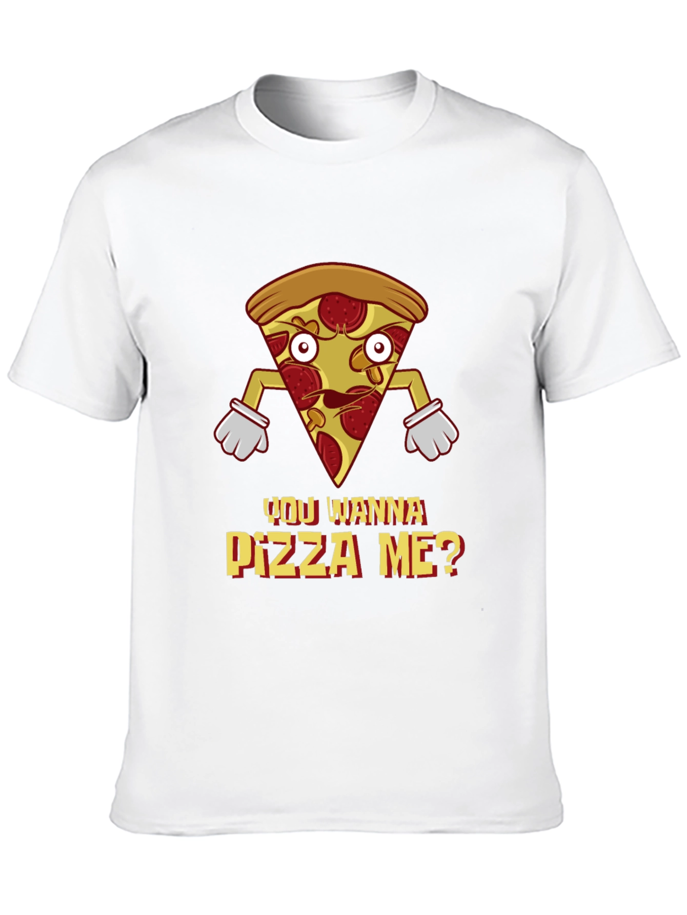 Black You Wanna Pizza Me? Graphic T-Shirt - Foodie Tee view 10